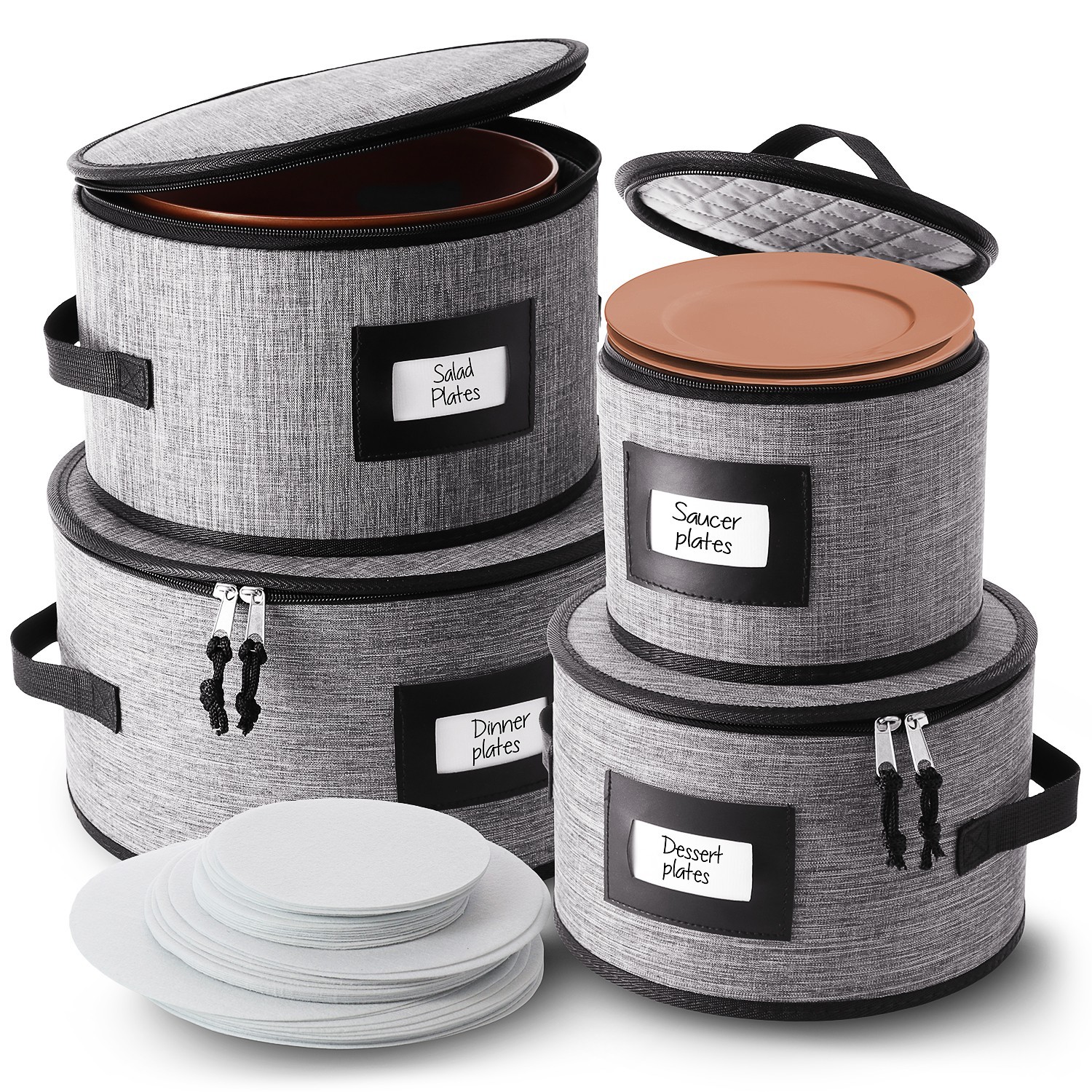 China Dinnerware Storage Sets Hard Shell Flatware, Plates & Cups Storage Holders