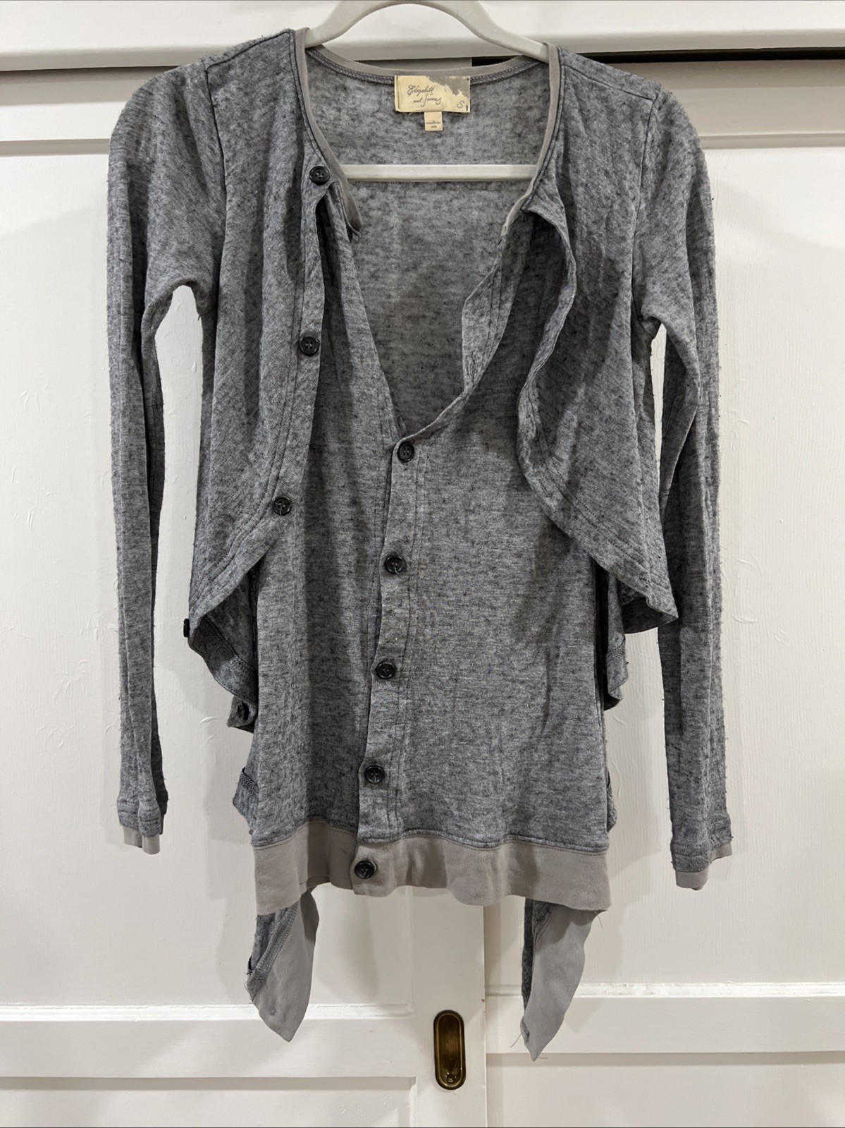 Elizabeth and James Kurt Cardigan Heather Grey Size Small