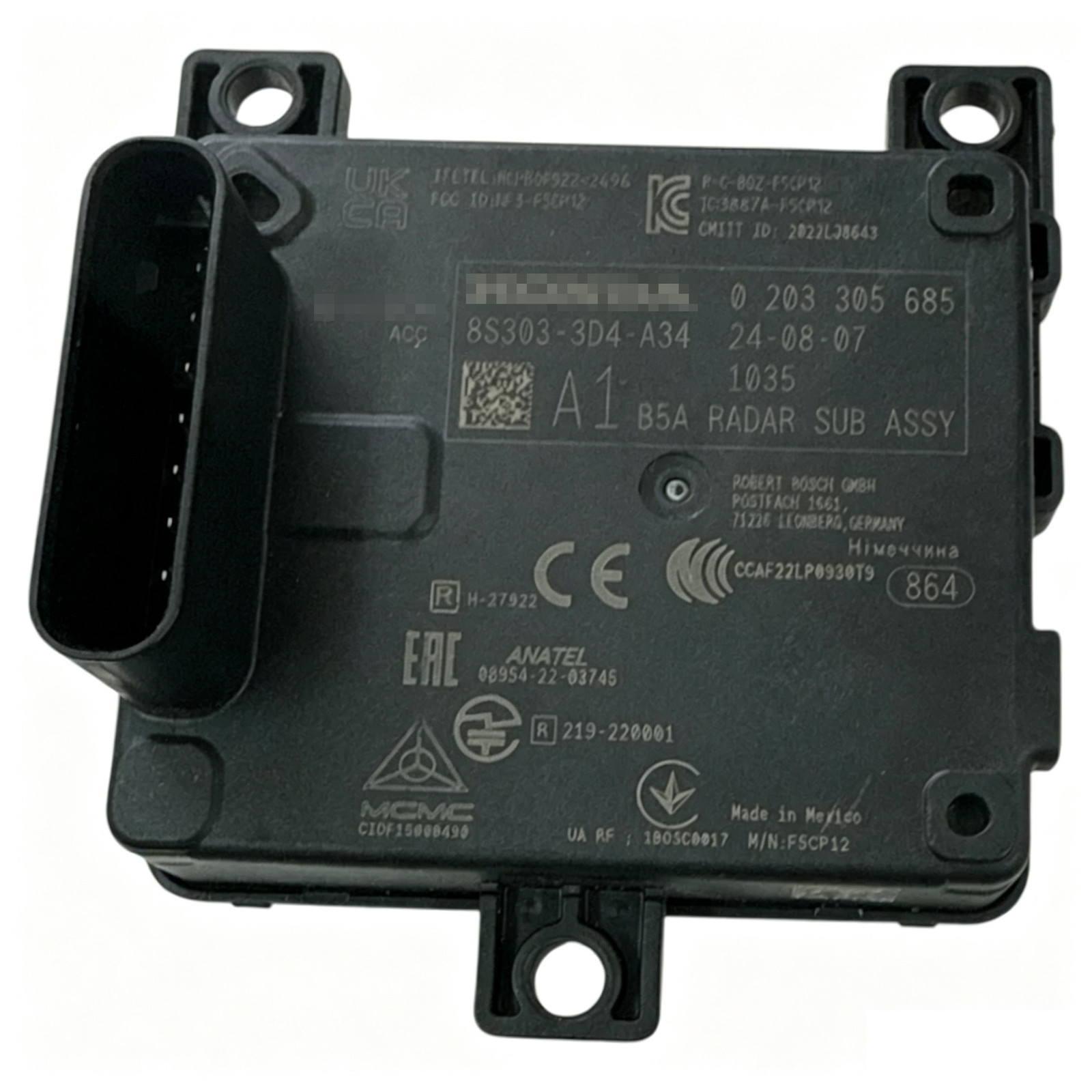 For 23-25 HONDA CR-V Hybrid Sport Touring Cruise Radar Sensor 8S303-3D4-A34 OEM