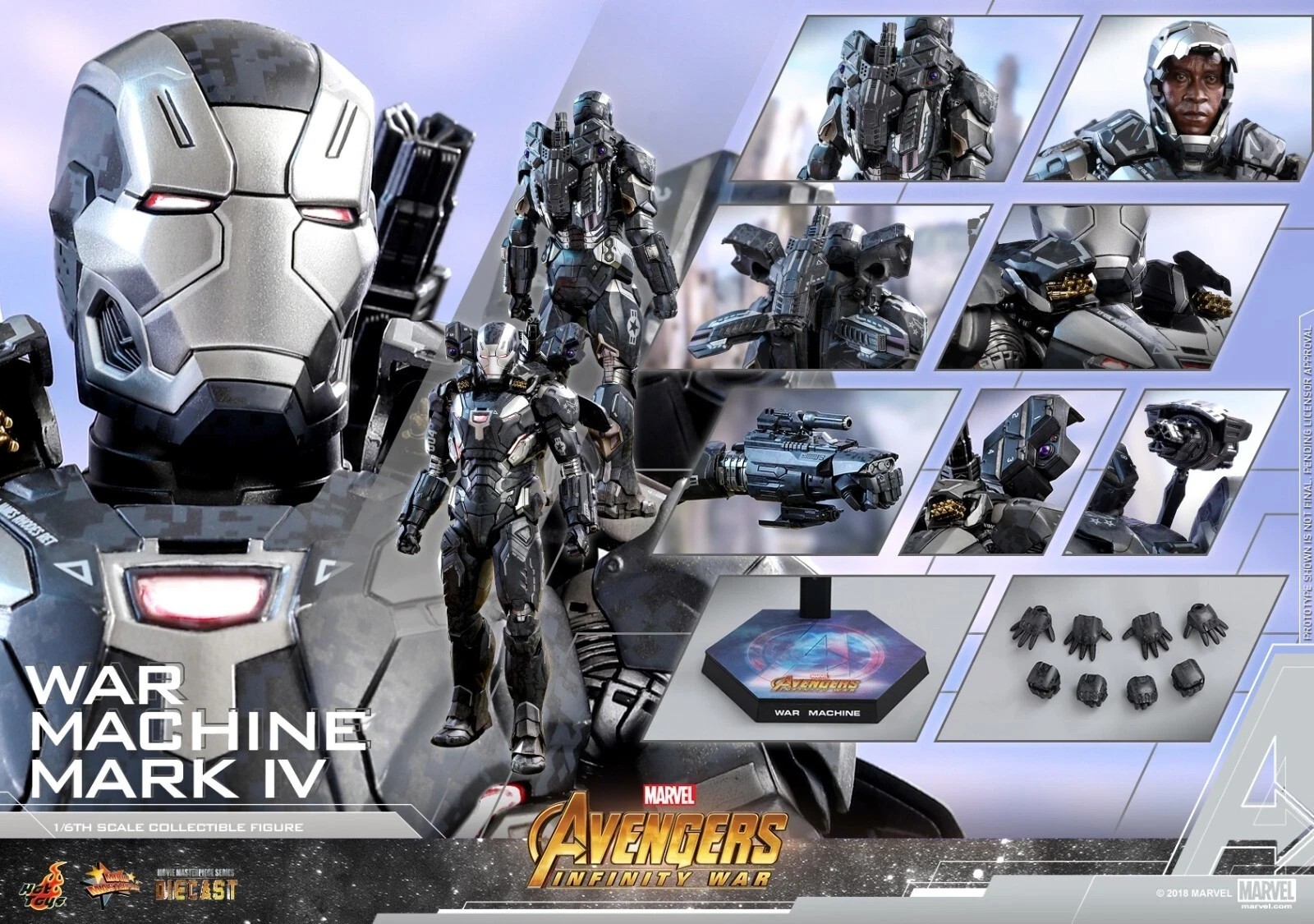 NEW Hot Toys MMS499D26 Avengers Infinity War War Machine Mark IV 1/6 Figure