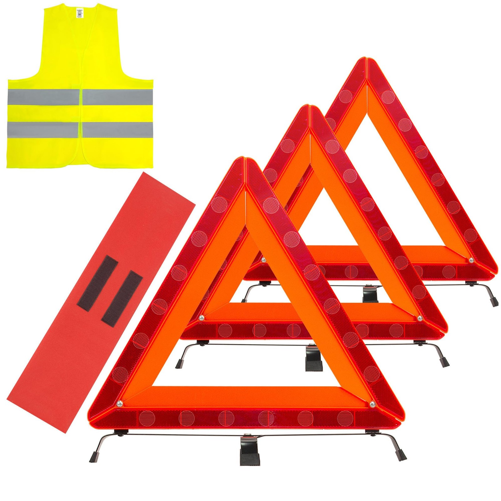 AYKRM 3Pack Car Warning Triangle Heavy Reflective Warning Road Safety Triangle AYKRM 3Pack Car Warning Triangle Heavy Reflective Warning Road Safety Triangle