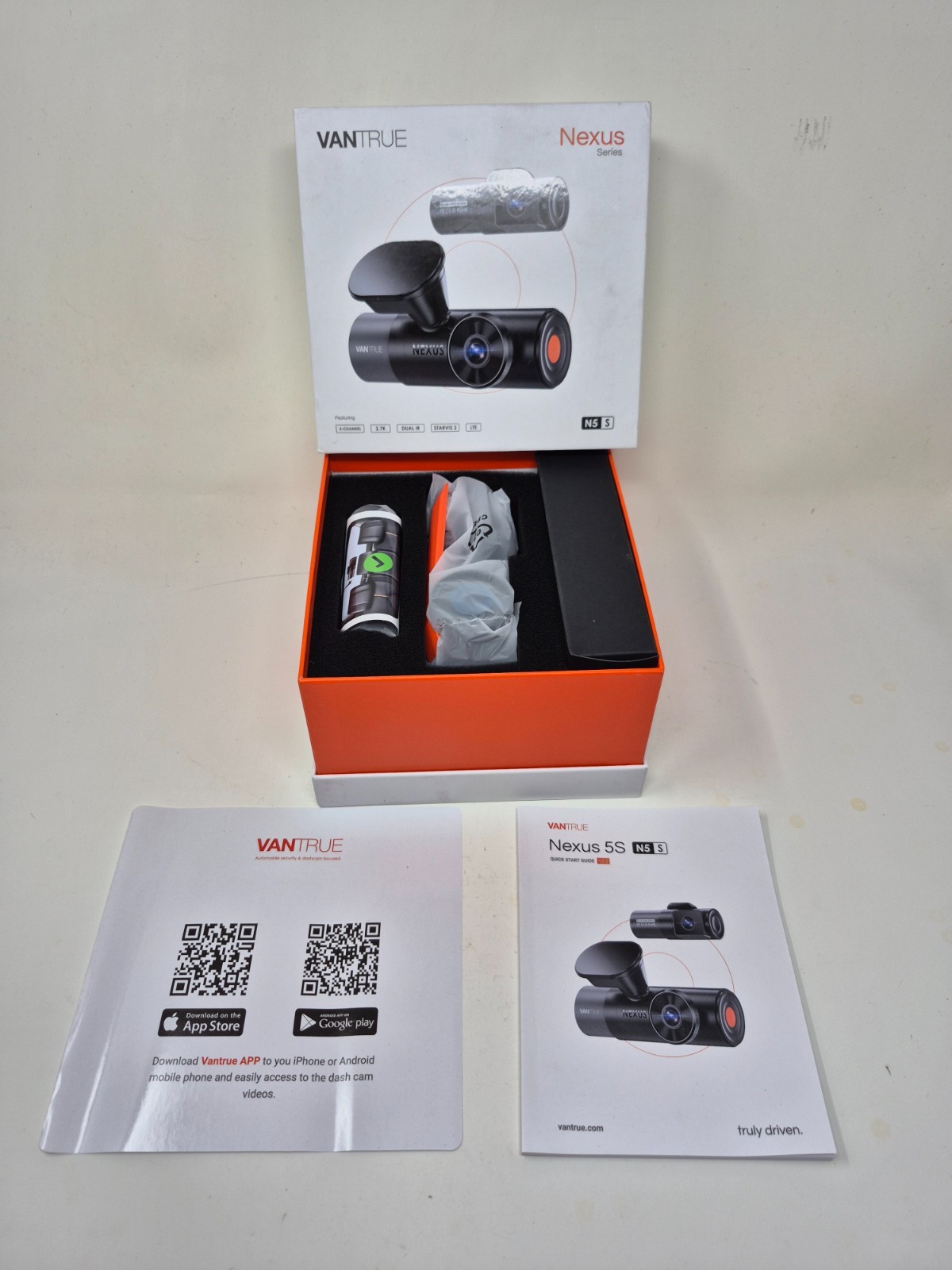 Vantrue Nexus 5S (N5S) 360 Degree WiFi Dashcam GPS LTE Support w/ 8 GB 🔥New🔥