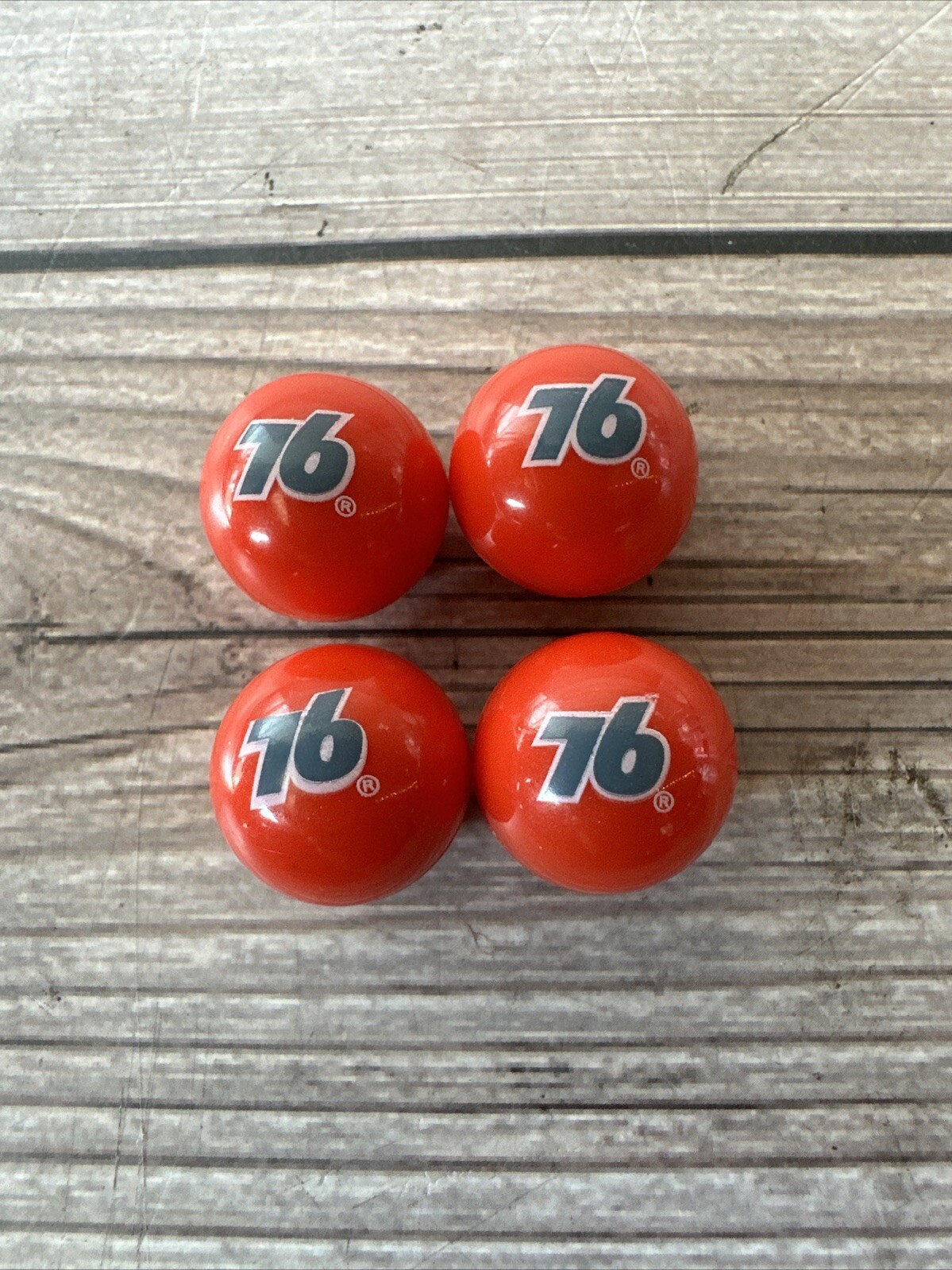 Vintage 76 Gas Tire Valve Stem Caps (Plastic) Set of Four Vintage 76 Gas Tire Valve Stem Caps (Plastic) Set of Four
