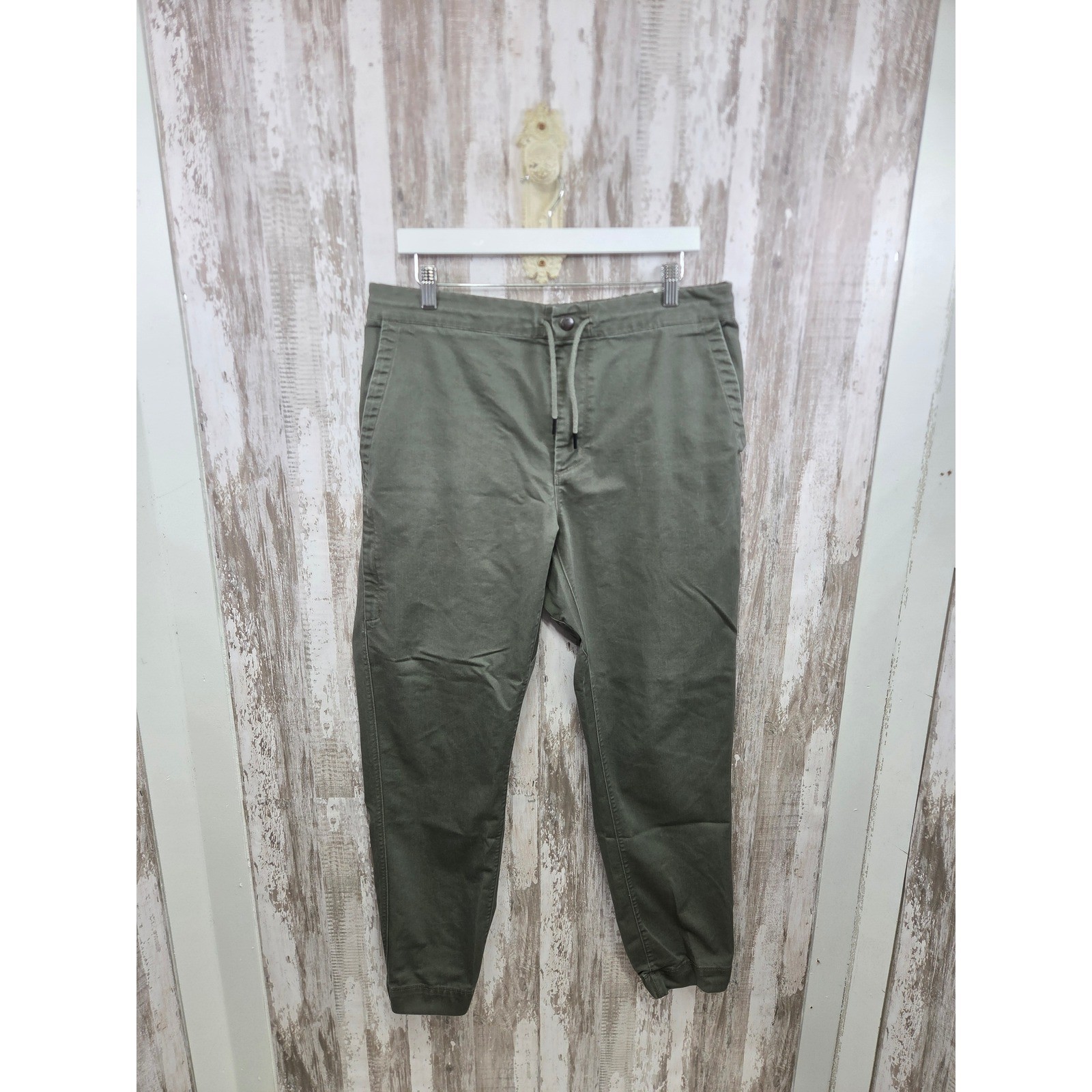 Patagonia Mahnya Fleece Joggers Mens Large Green Organic Cotton Pants 56666