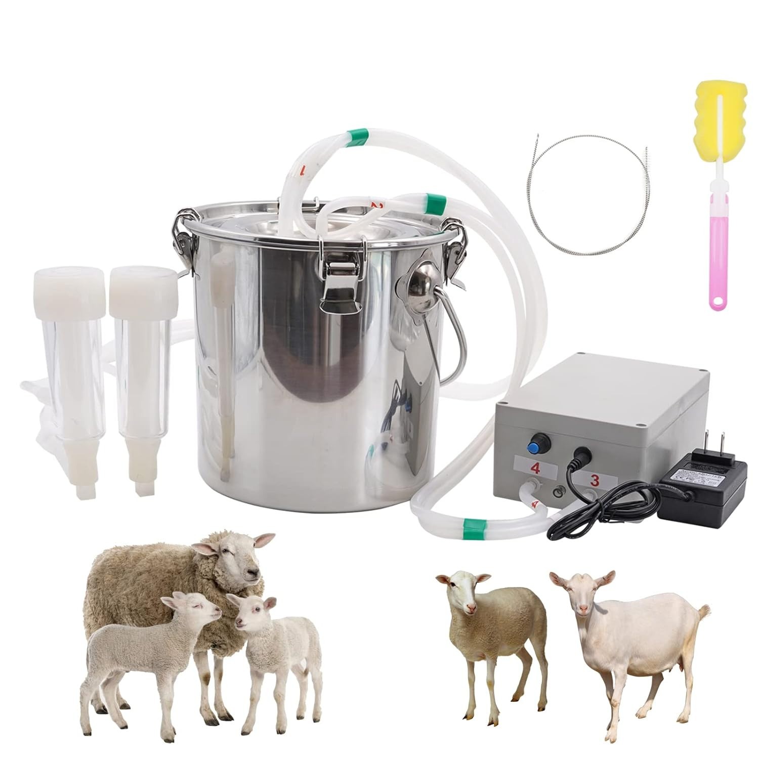 Maquina Ordeñadora Electrica Para Vaca Cabra Y Mas Ordeña 10 A 12 Vacas Por Hora