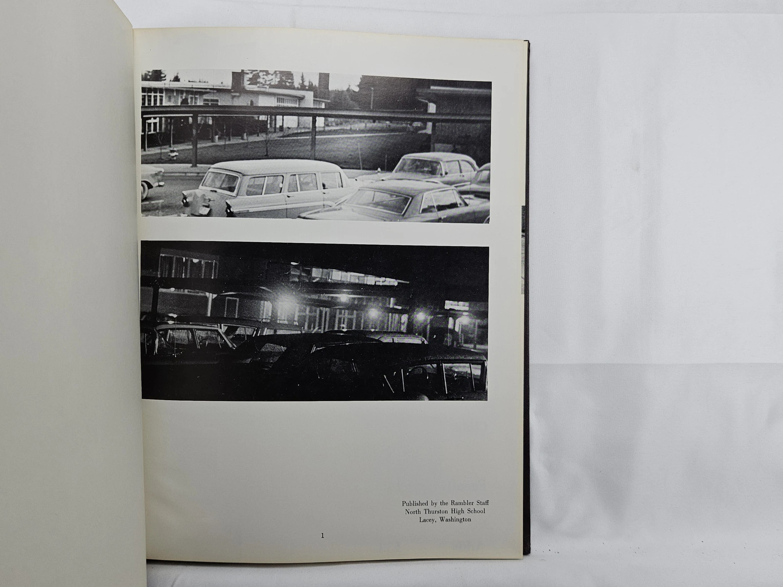 Rambler 1966 North Thurston High School Yearbook Lacey WA Plaid Purple