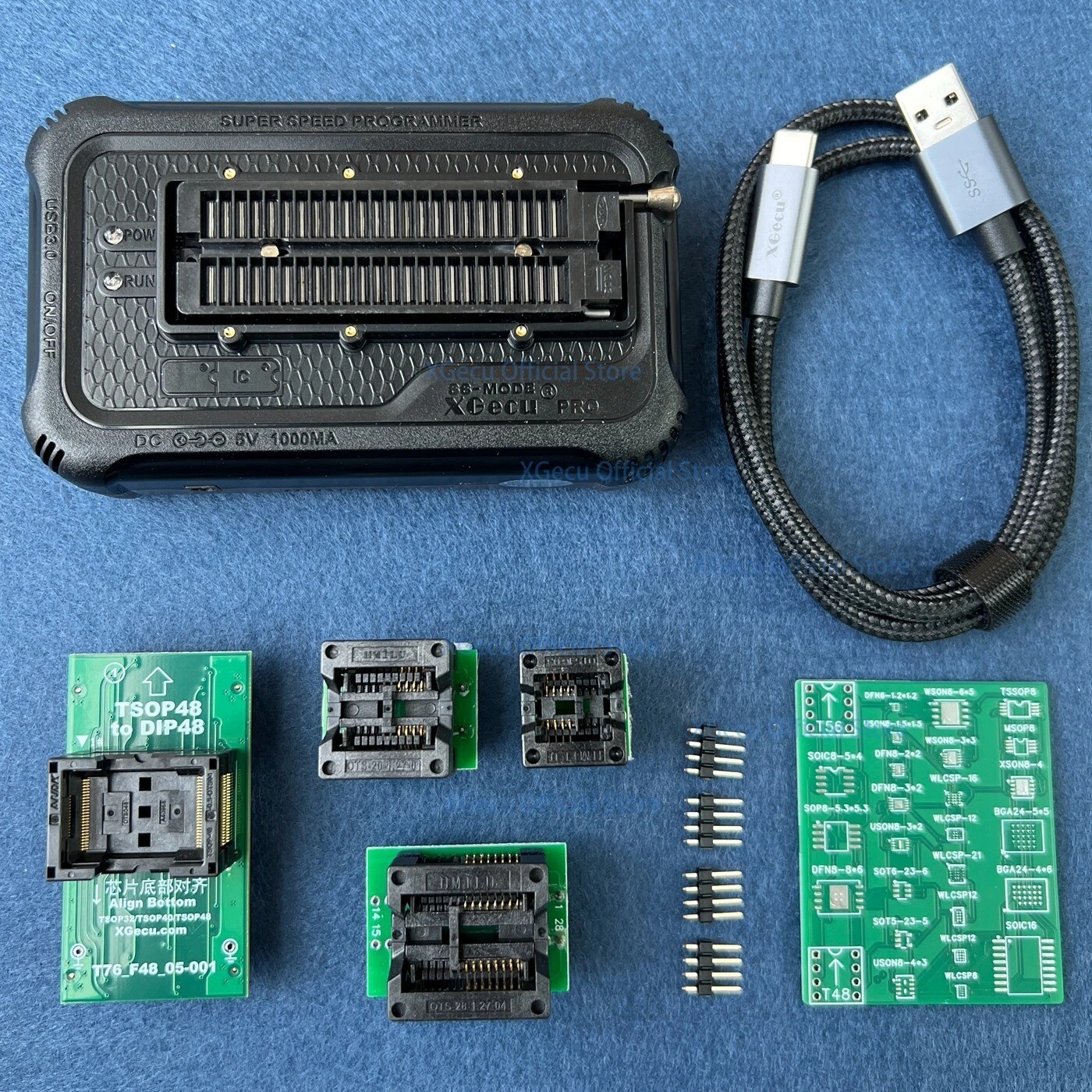 XGecu T76 Universal Programmer EEPROM NOR NAND EMMC MCU GAL +SOIC8 SOIC16 TSOP32 XGecu T76 Universal Programmer EEPROM NOR NAND EMMC MCU GAL +SOIC8 SOIC16 TSOP32