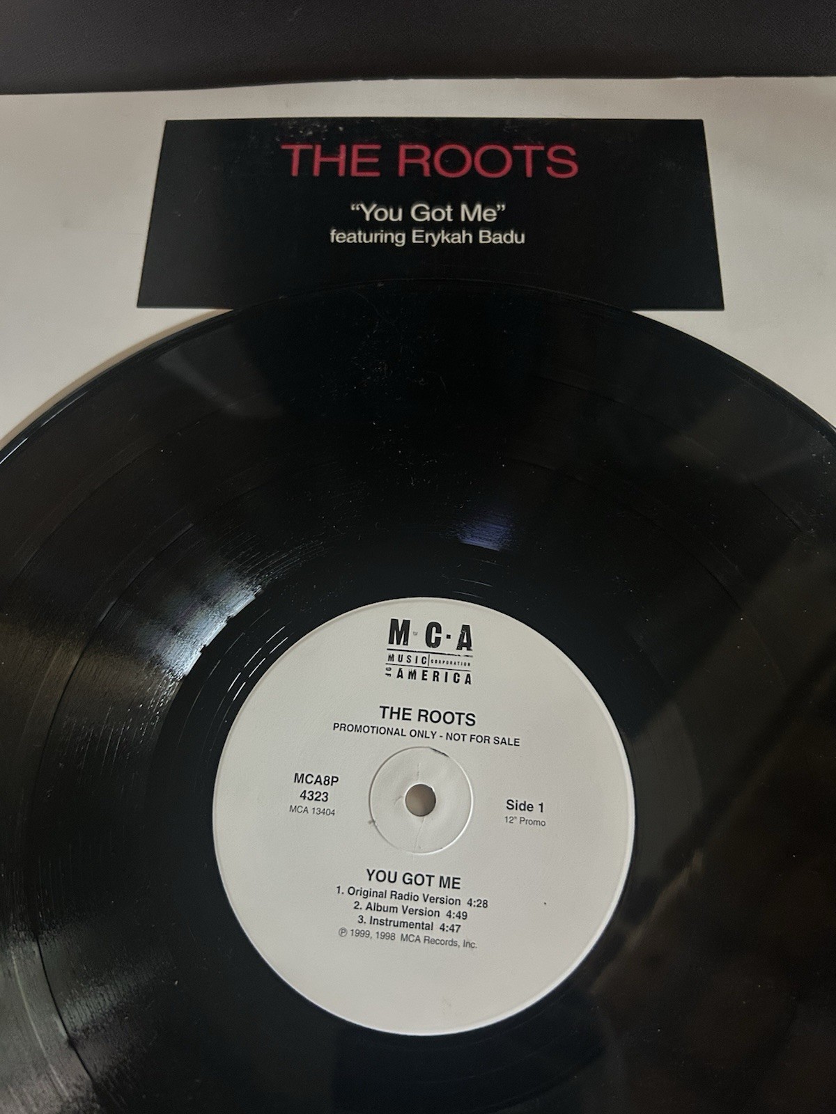 The Roots “You Got Me” F Erykah Badu/ 12’in Single Promo Vinyl