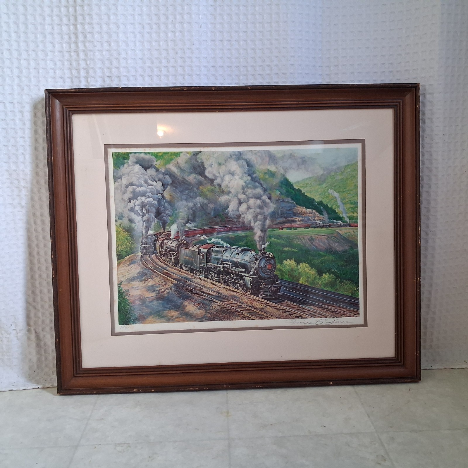 Vtg Theodore Xaras Signed Art Print Franed 