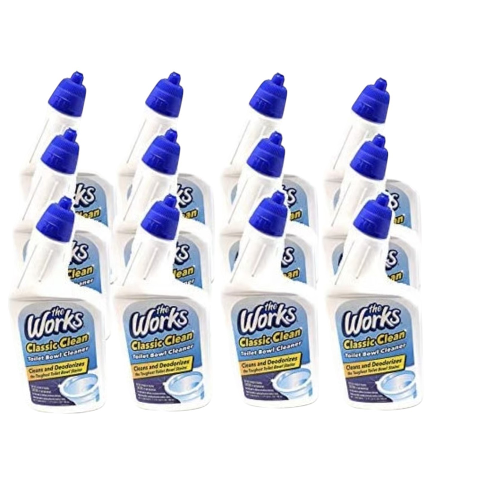 12 Pack The Works Classic Clean Toilet Bowl Cleaner 24 fl oz 12 Pack The Works Classic Clean Toilet Bowl Cleaner 24 fl oz