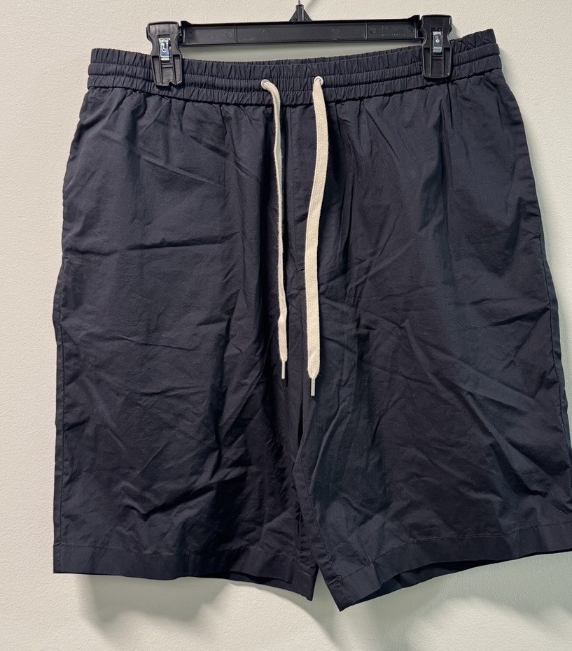 Allsaints Canta Black Cotton Shorts Men’s Size 32 Drawstring