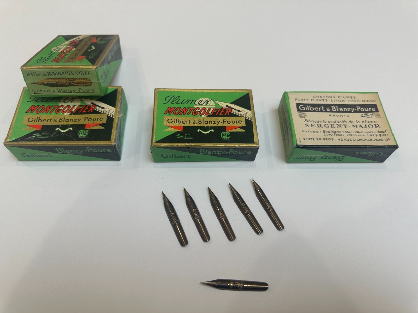 One (1) NOS Box of Gilbert & Blanzy-Poure Montgolfier No. 171EF Dip Pen Nibs