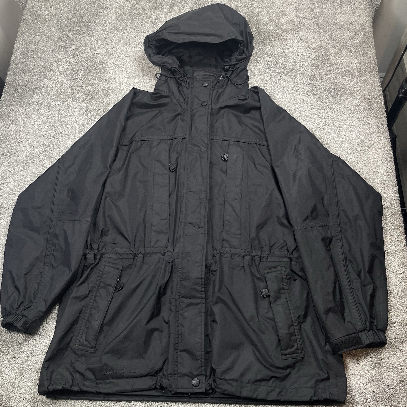 Vintage 90s Eddie Bauer Gore-Tex Jacket Womens L Black Waterproof Outdoor Hiking Vintage 90s Eddie Bauer Gore-Tex Jacket Womens L Black Waterproof Outdoor Hiking