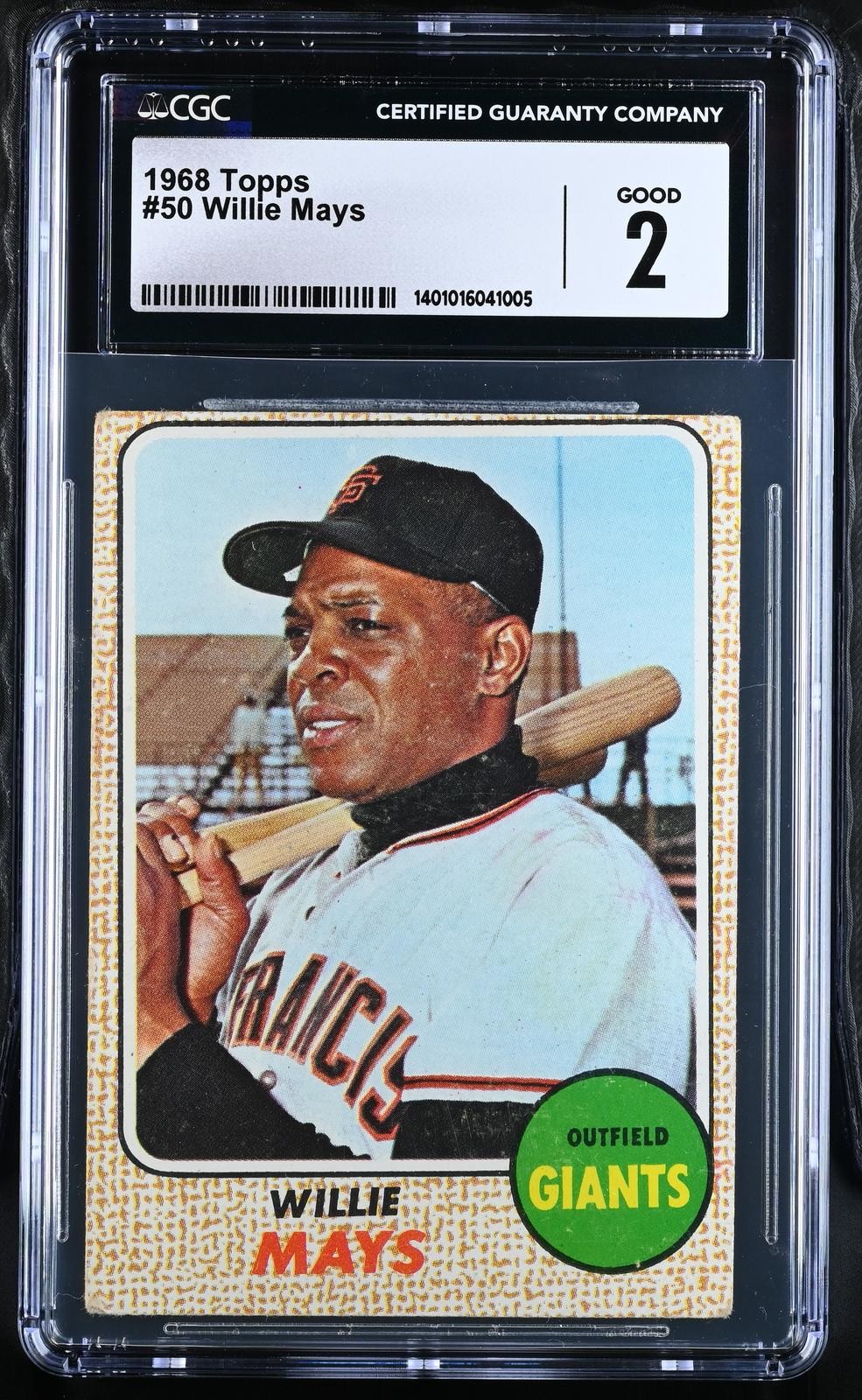 1968 Topps #50 Willie Mays CGC 2