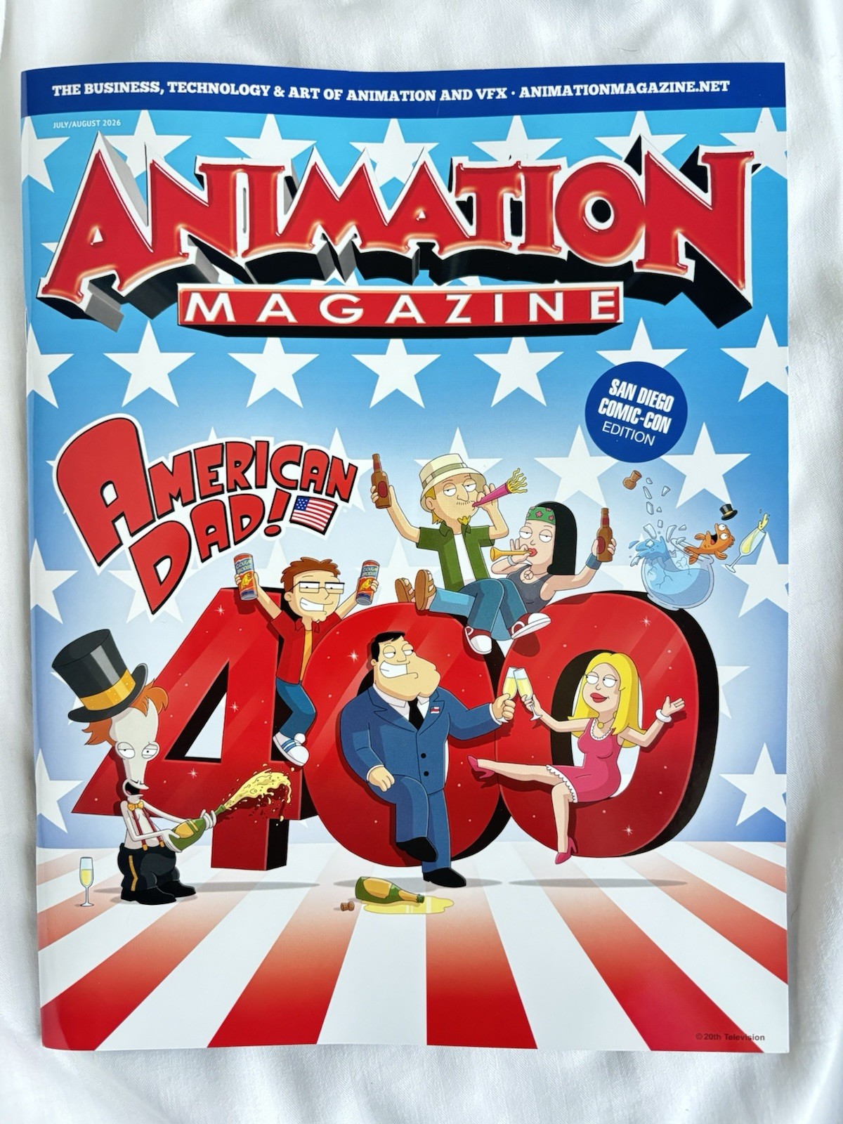 2026 SDCC SAN DIEGO COMIC CON Edition Animation Magazine American Dad Hulu 2026 SDCC SAN DIEGO COMIC CON Edition Animation Magazine American Dad Hulu
