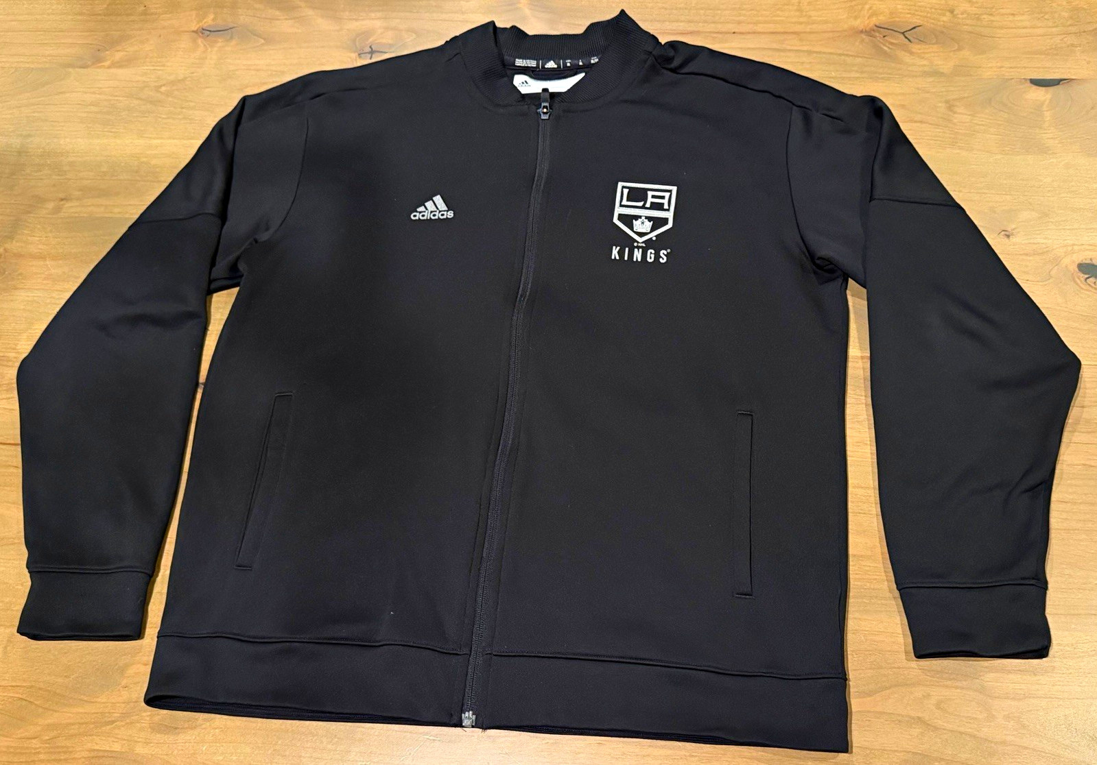 adidas Los Angeles Kings NHL Hockey Black Full Zip Jacket, Size XL