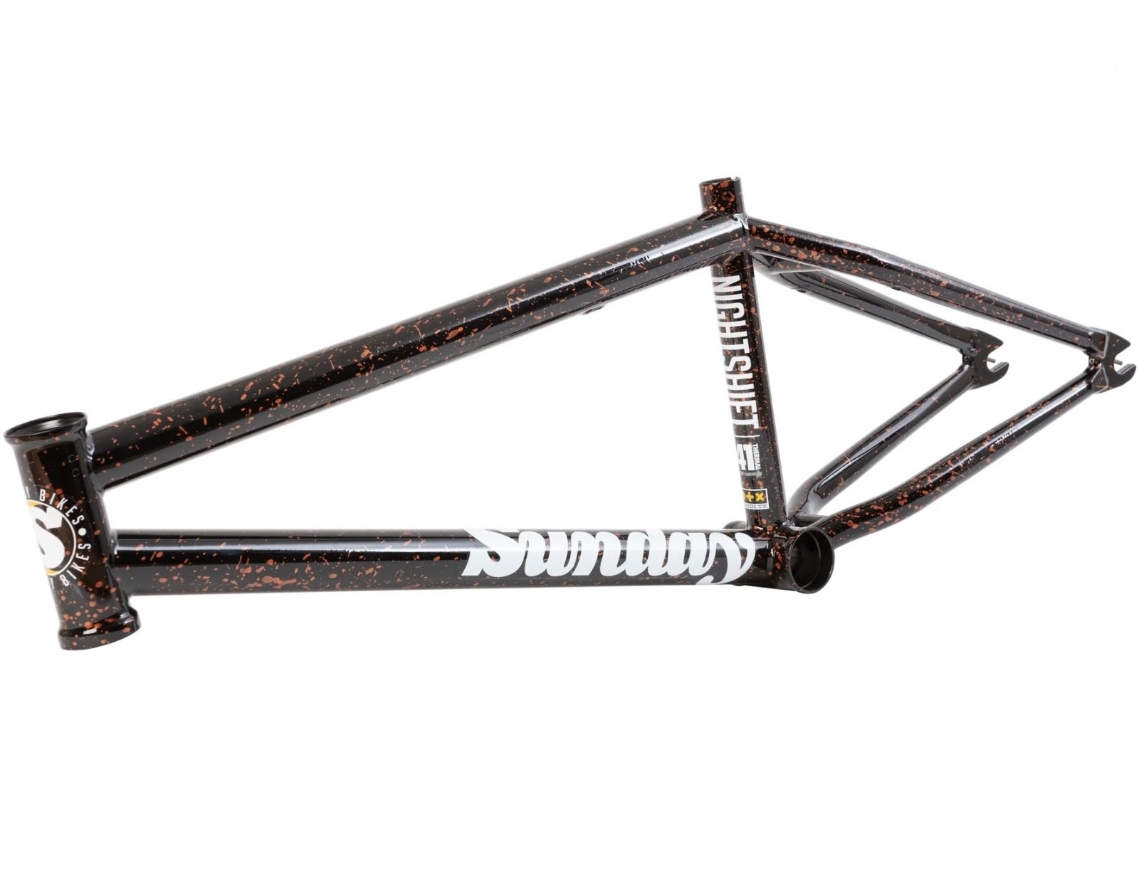 SUNDAY BMX NIGHTSHIFT BICYCLE FRAME BLACK COPPER DROP