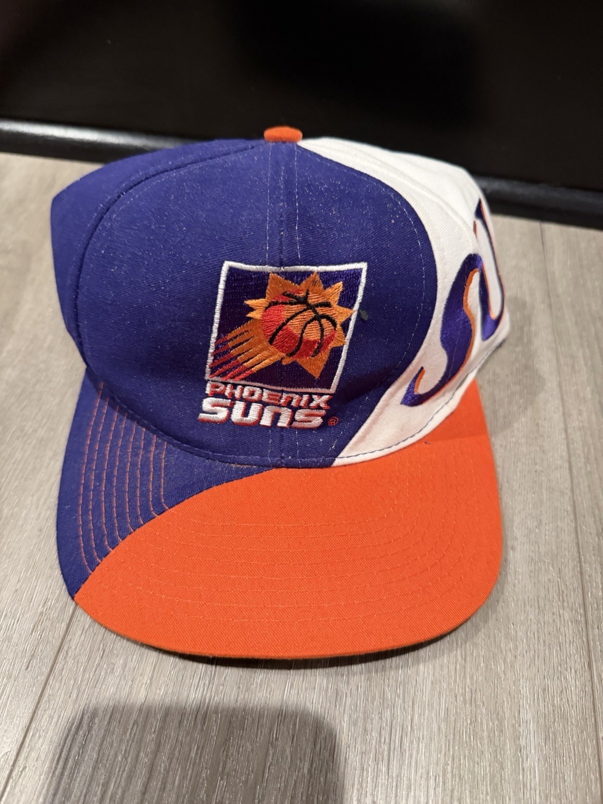 Vintage 90s Phoenix Suns Drew Pearson Wave NBA Snapback Hat Cap Twill Rare Swirl Vintage 90s Phoenix Suns Drew Pearson Wave NBA Snapback Hat Cap Twill Rare Swirl
