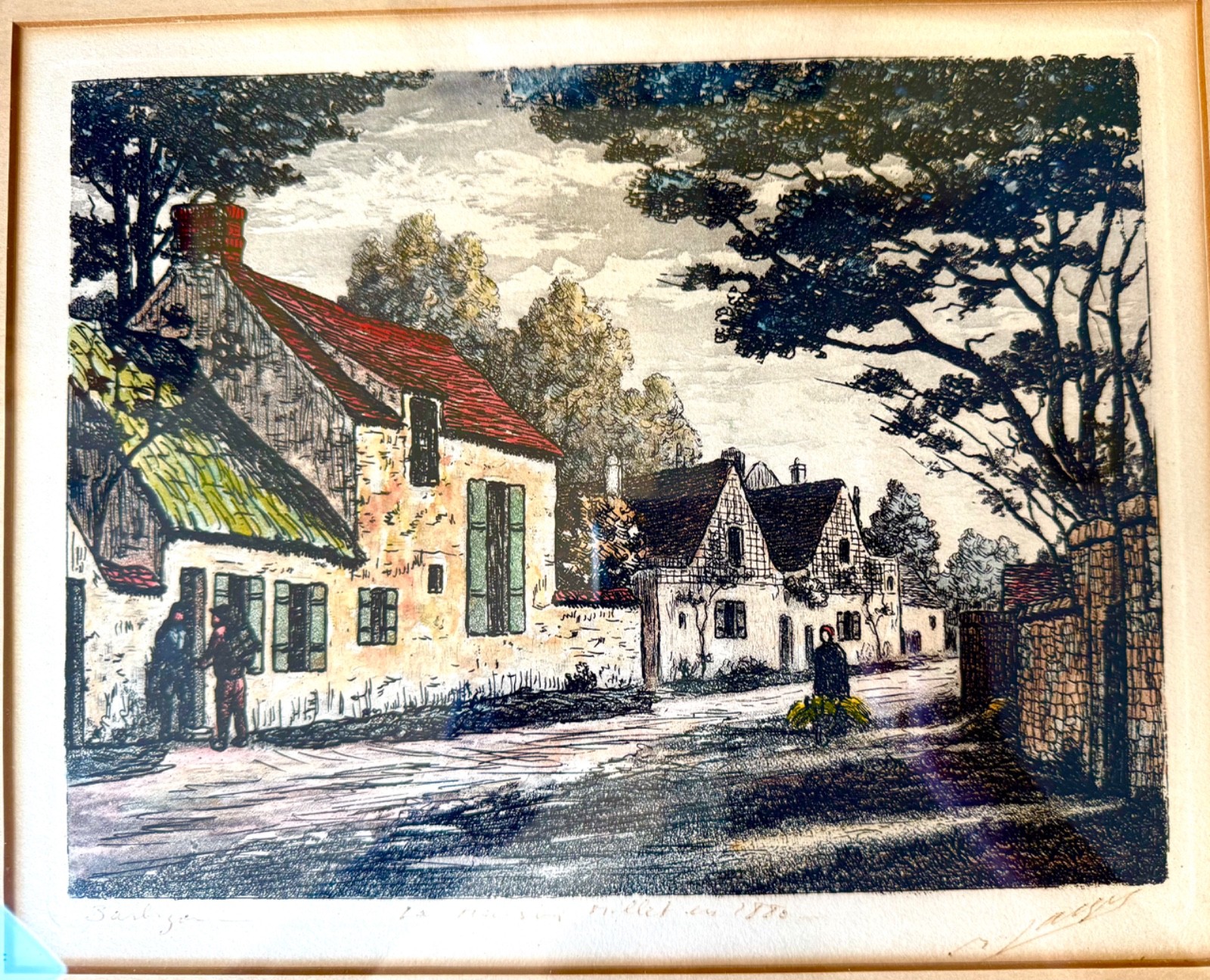 Maurice Jacques Signed Etching Barbizon La Maison De Millet En 1880,  13\