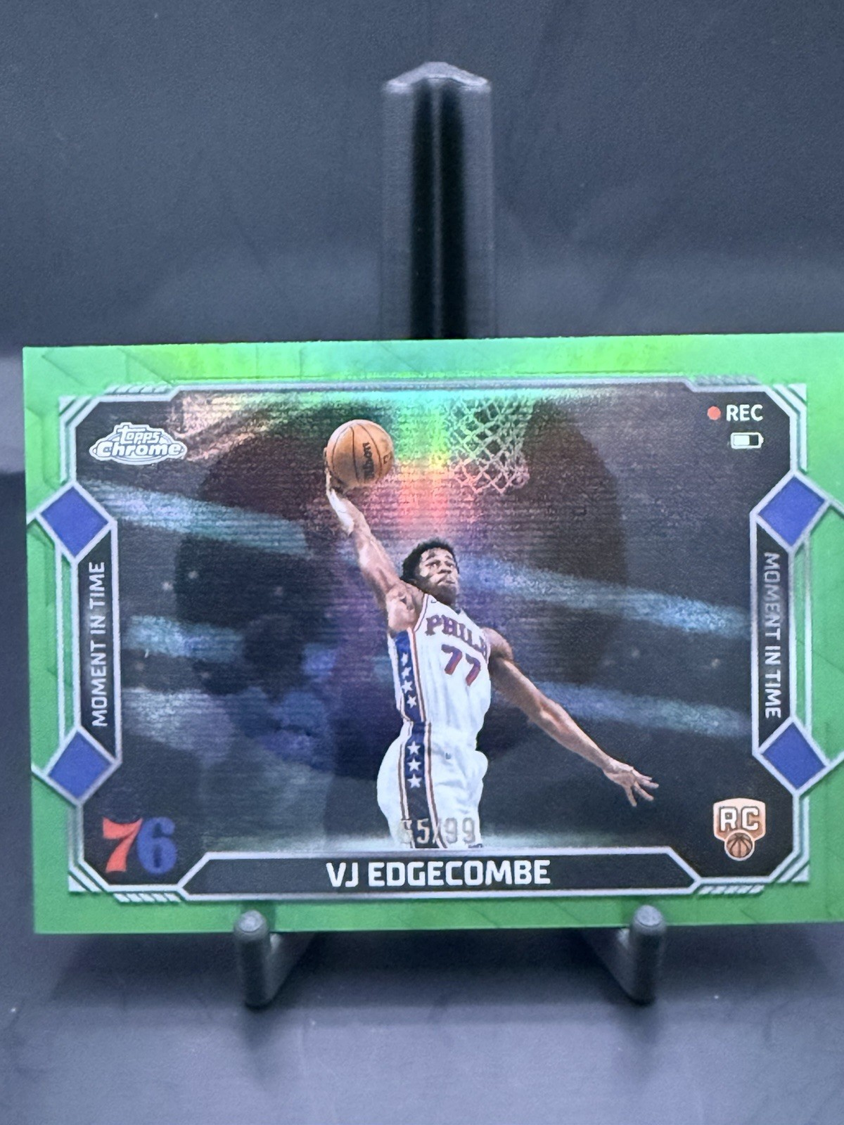 2026 Topps Chrome VJ Edgecombe 76ers RC MT-18 Green /99. Beautiful Card 2026 Topps Chrome VJ Edgecombe 76ers RC MT-18 Green /99. Beautiful Card