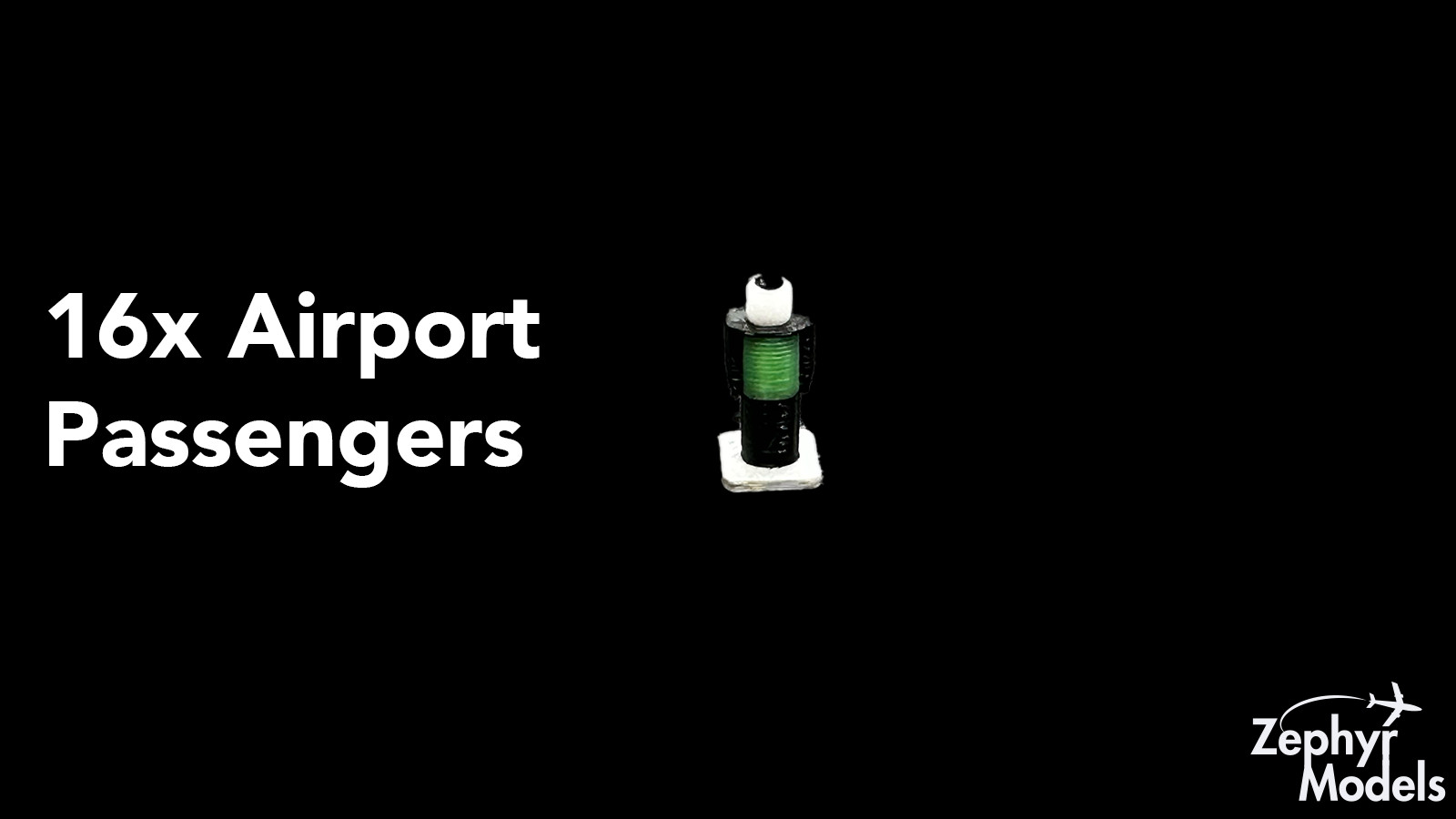 16x Premium Airport Passengers for 1:400 Scale Model Airport Diorama (Mixed)