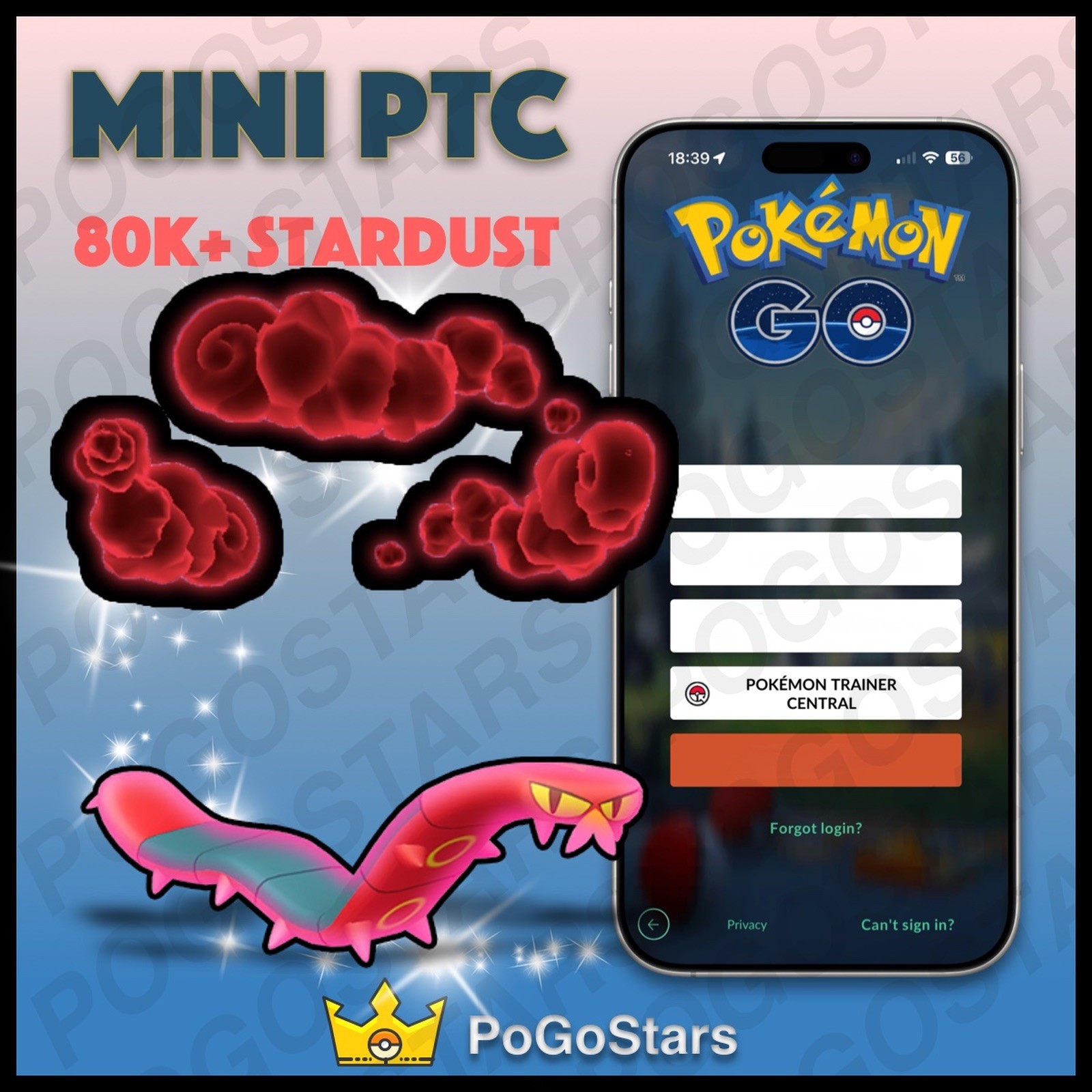 Pokémon PTC Go - Dynamax Shiny Sizzlipede✨Read Description✨