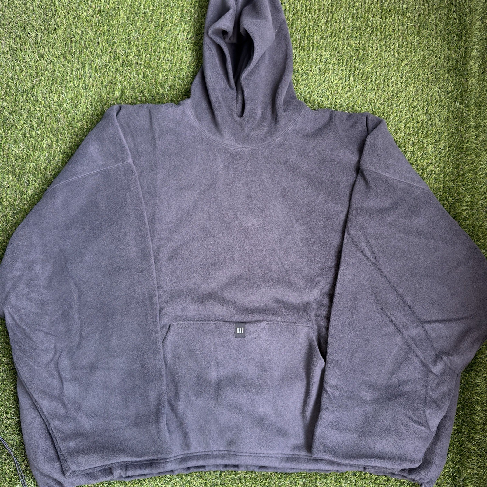 Yeezy x Gap x Balenciaga 32 Polar Fleece Hoodie Dark Grey Sz XL, 100% Authentic