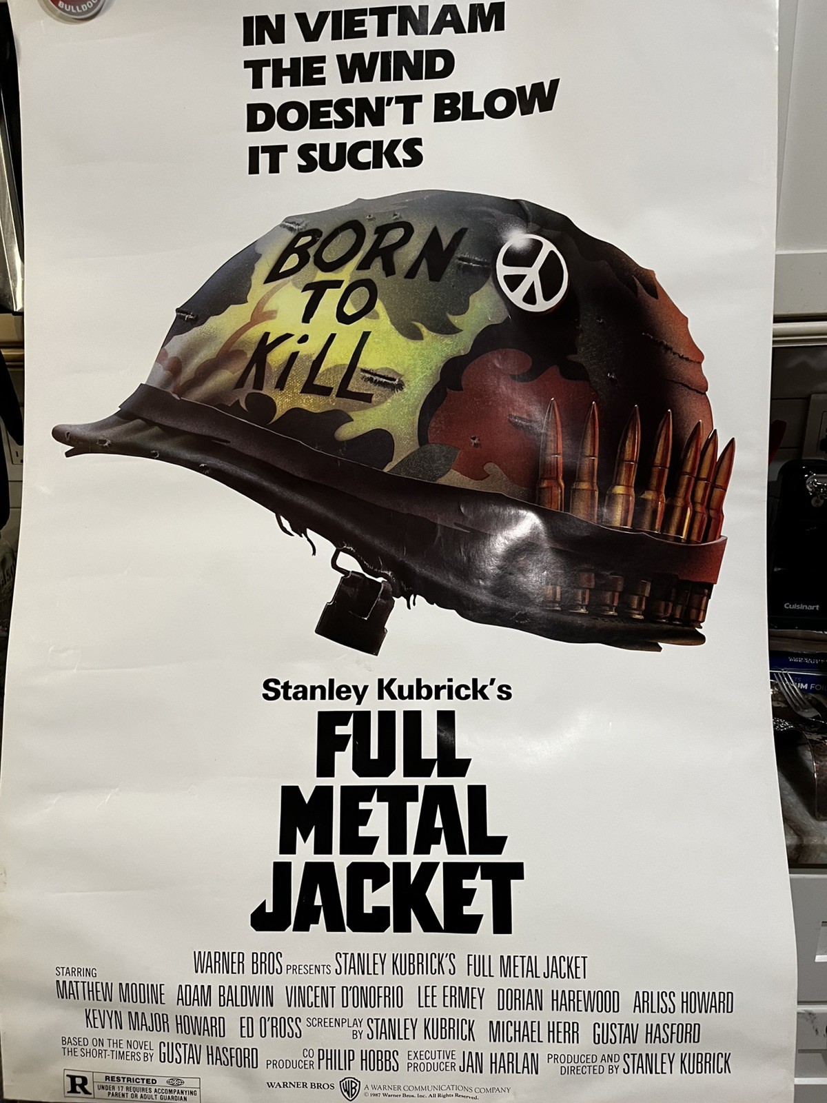 Rare Vintage 1987 Stanley Kubrick’s Full Metal Jacket Original Movie Poster