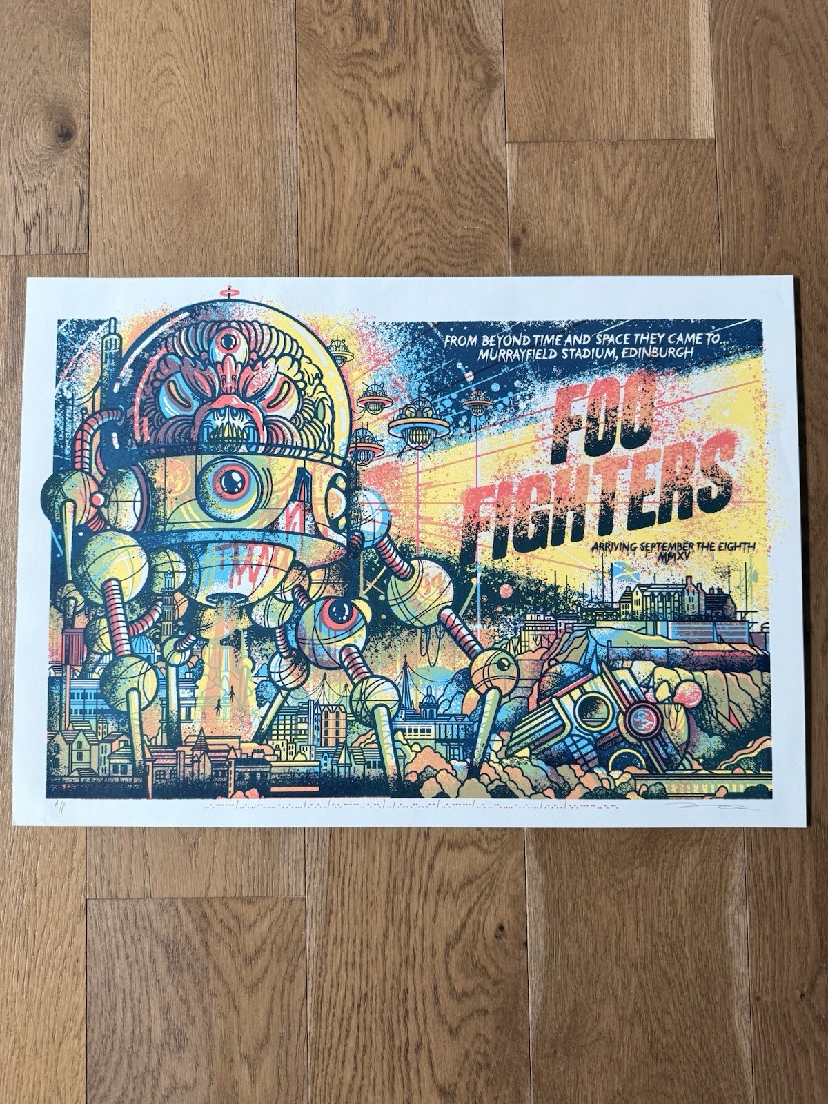 Foo Fighters 2015 Edinburgh Murrayfield Print Drew Millward Artist Proof AP Rare