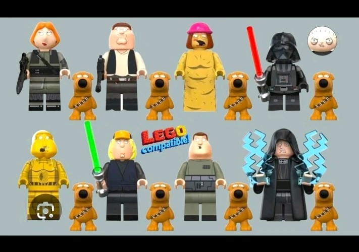 🔥16x Figure Set Family Guy Star Wars Mini figures Peter Lois Quagmire Brian Meg