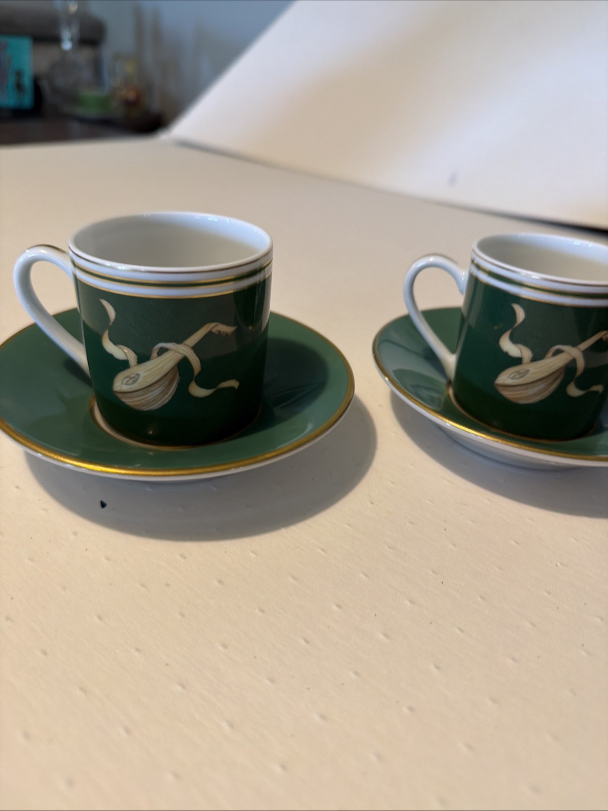 Bernardaud Limoges Kent France Set of 2Demitasse Cup And Saucer EUC