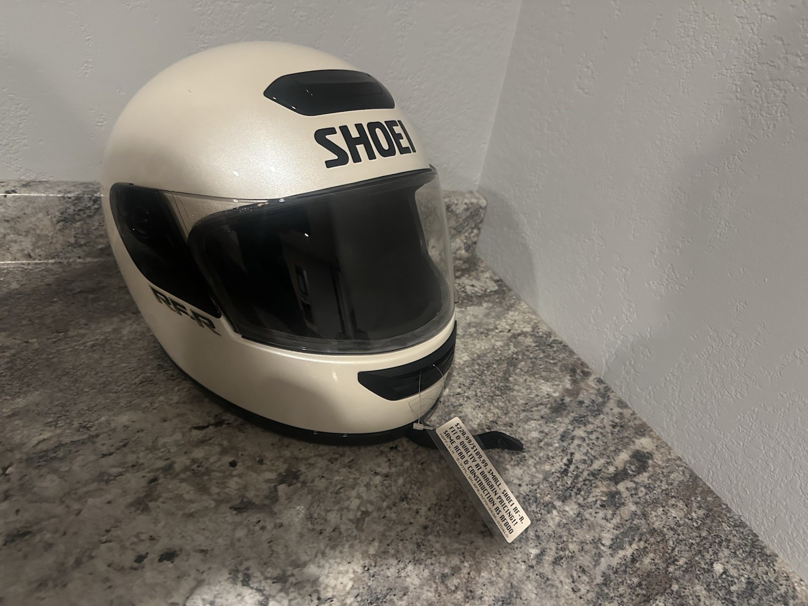 Vintage NEW OLD STOCK SHOEI RF-R Pearl White Motorcycle Helmet SMALL JAPAN