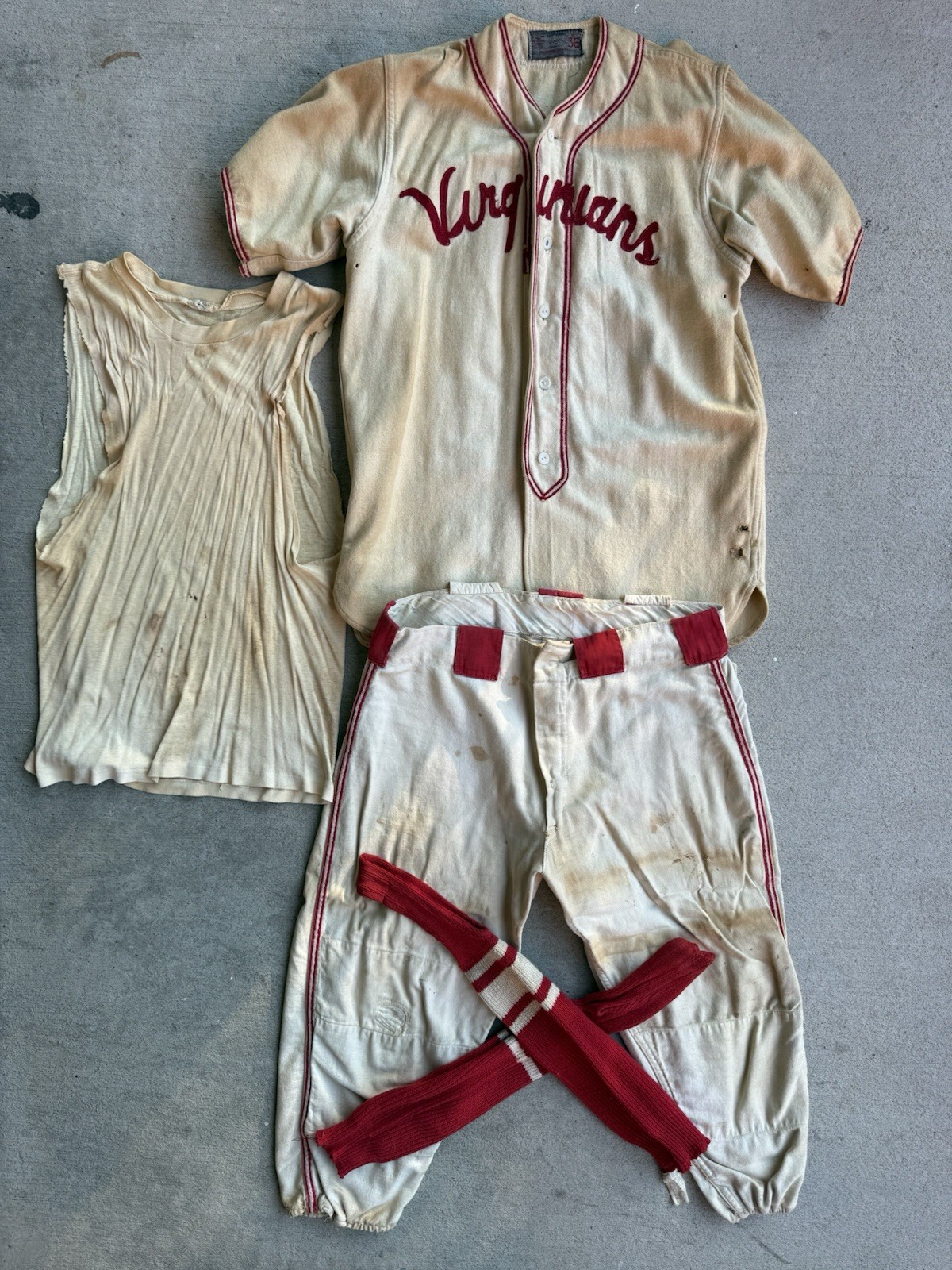Vintage 1950s Richmond Virginians Baseball Uniform L McGregor Dr Pepper Yankees