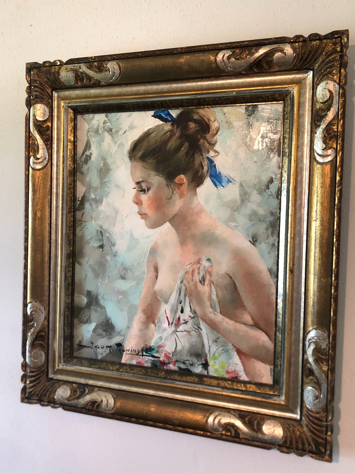 Igor Talwinski A Beautiful Young Lady Framed Original Oil Painting (1907-1983)