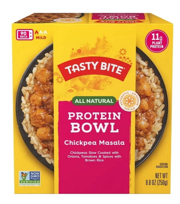 Tasty Bite Chickpea Masala Protein Bowl, All Natural Shelf-Stable, 8.8 oz
