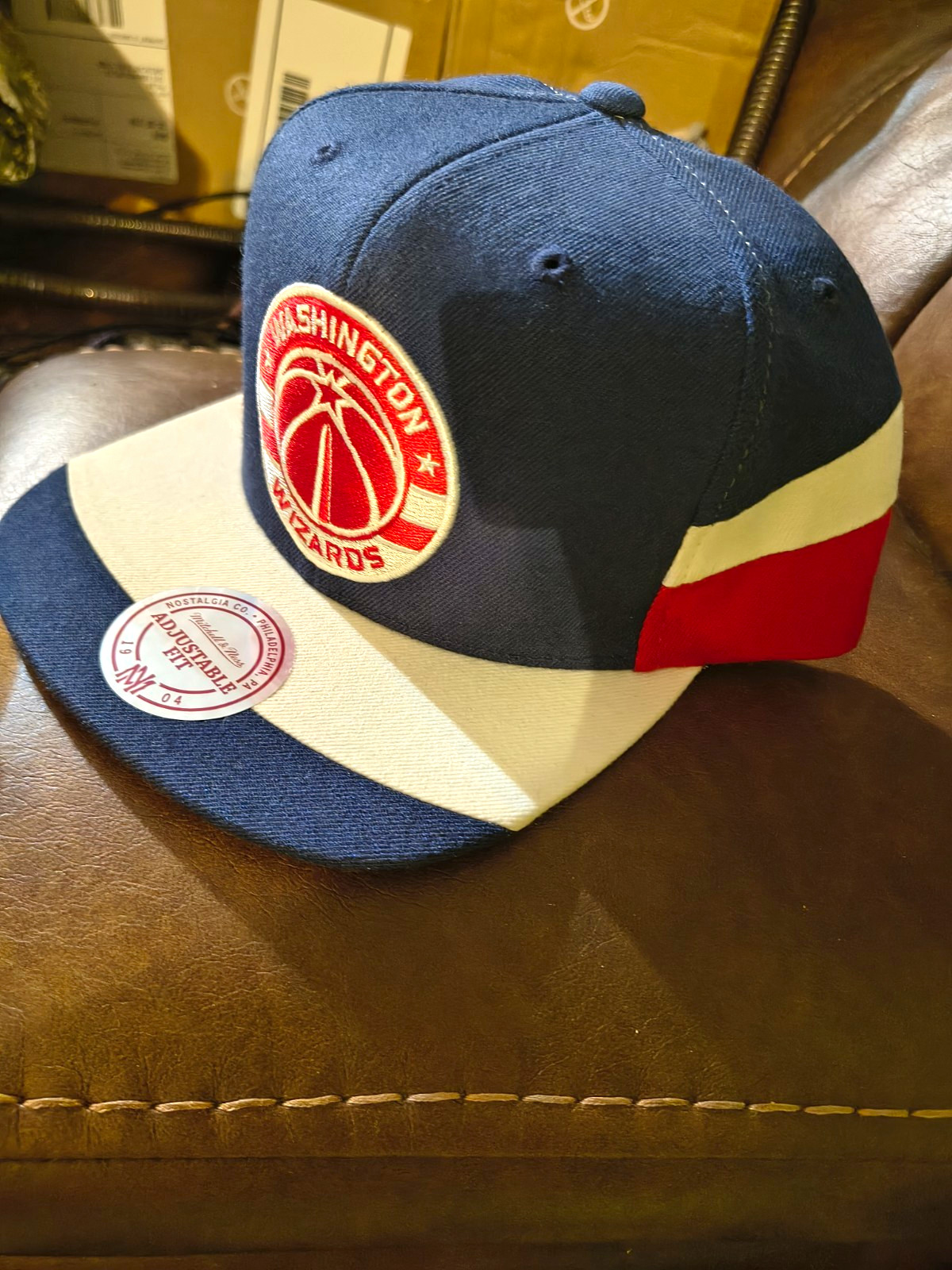 Mitchell & Ness Washington Wizards NBA Snapback Hat Cap Blue/White/Red One Size Mitchell & Ness Washington Wizards NBA Snapback Hat Cap Blue/White/Red One Size