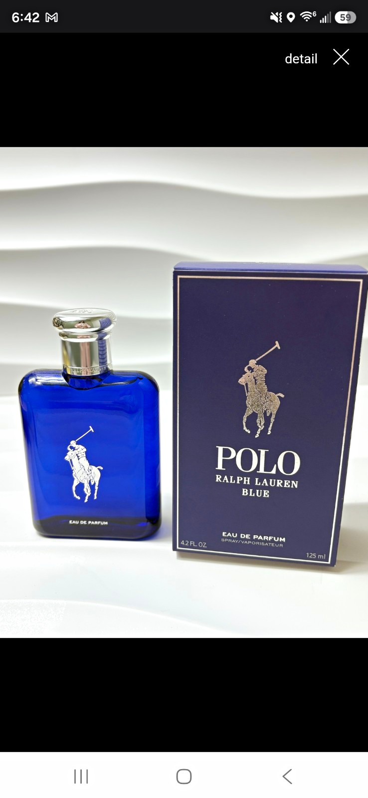 Ralph Lauren Polo Blue Eau de Parfum Spray, Regular Size 4.2 fl oz Ralph Lauren Polo Blue Eau de Parfum Spray, Regular Size 4.2 fl oz