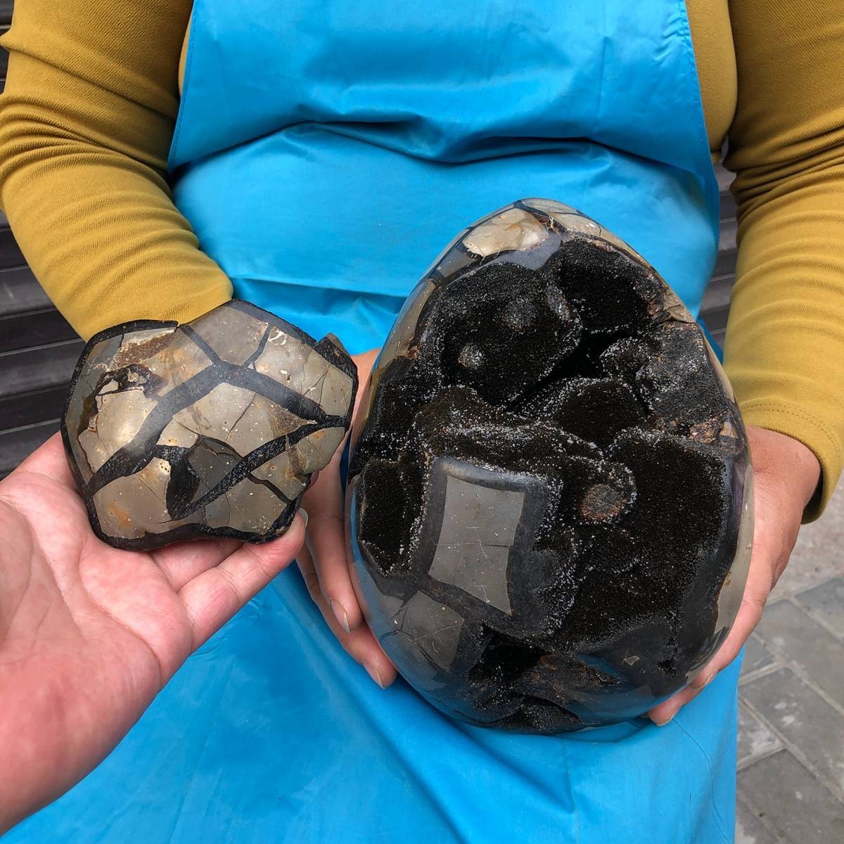 14.08LB Large Natural Beautiful Turtle Back Hole Quartz Crystal Egg Healing 14.08LB Large Natural Beautiful Turtle Back Hole Quartz Crystal Egg Healing