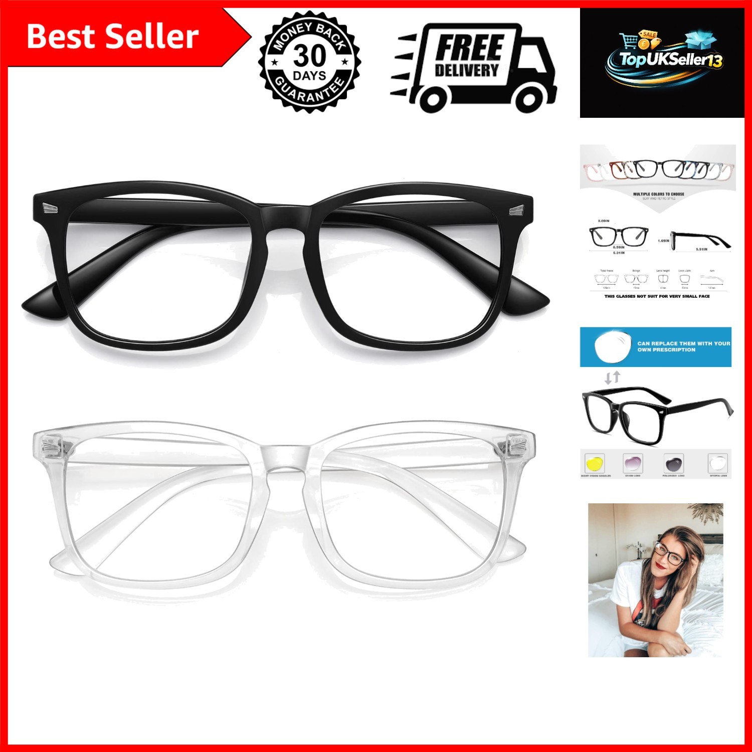 Unisex Stylish Nerd Non-prescription Glasses, Clear Lens Eyeglasses Frames, F... Unisex Stylish Nerd Non-prescription Glasses, Clear Lens Eyeglasses Frames, F...