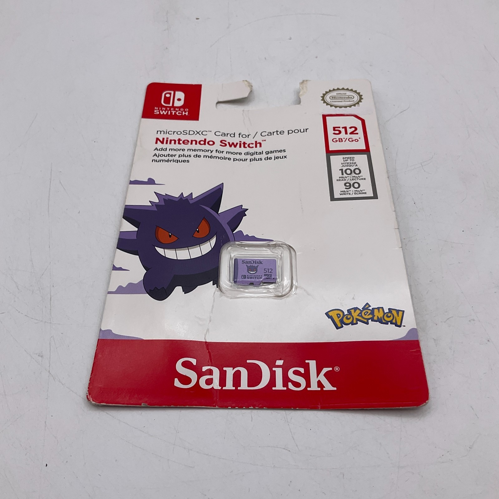 NEW SanDisk 512GB MicroSDXC Memory Card Nintendo Switch Pokémon Gengar