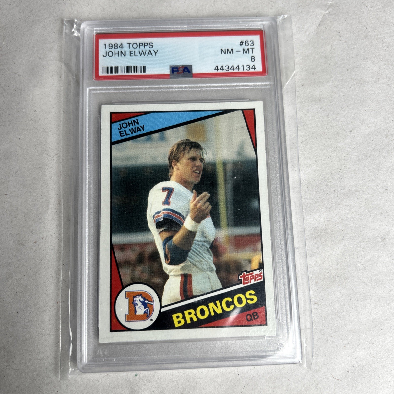 1984 Topps - John Elway #63 PSA 8 (RC) Broncos HOF 1984 Topps - John Elway #63 PSA 8 (RC) Broncos HOF