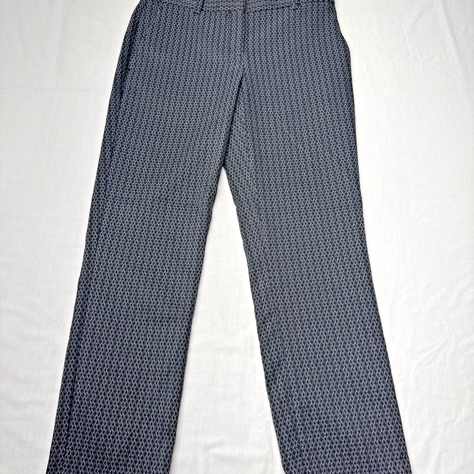 Theory Women\'s Trecca 2 Ankle Dress Pants Shadow Jacquard Sz 0 Made in USA Theory Women\'s Trecca 2 Ankle Dress Pants Shadow Jacquard Sz 0 Made in USA