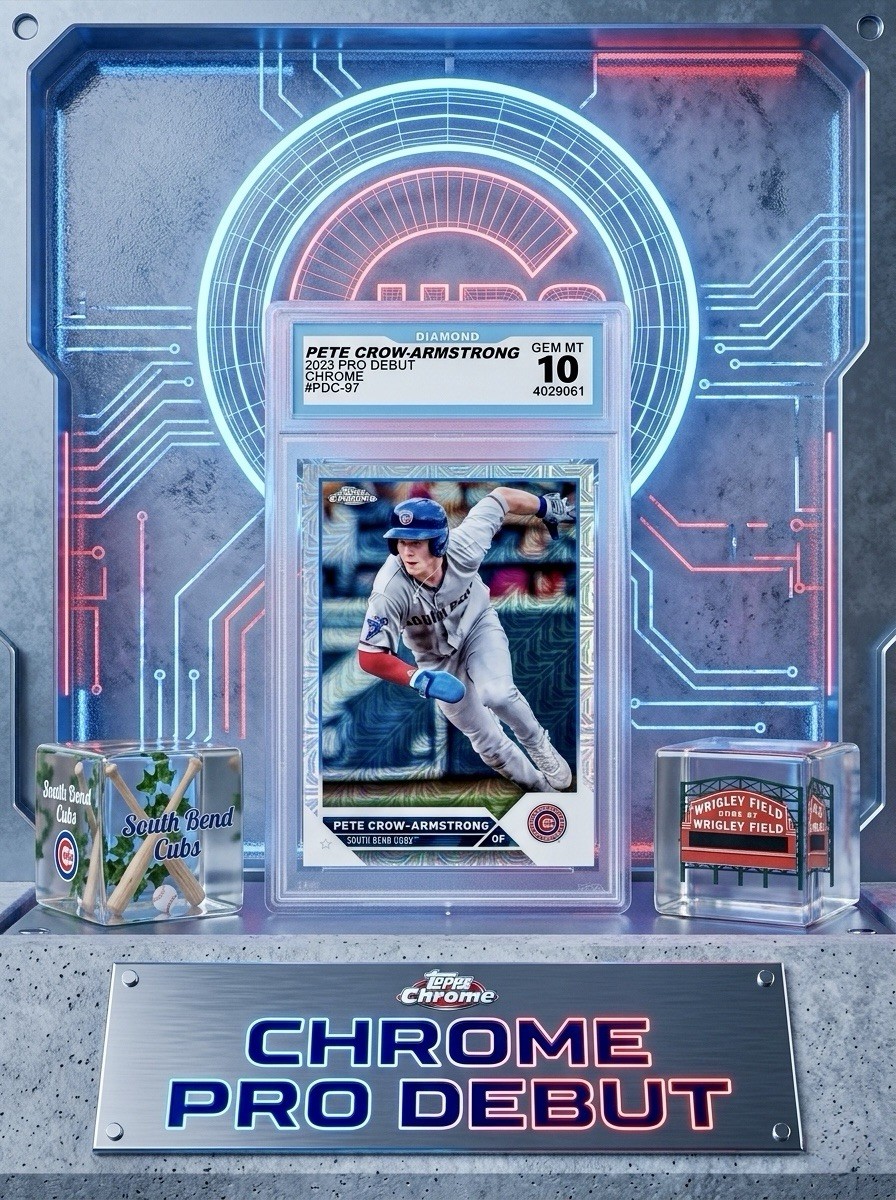 Pete Crow-Armstrong 2003 GEM 💎 MINT 10 Topps Chrome Pro Debut RC (LOW POP)💥