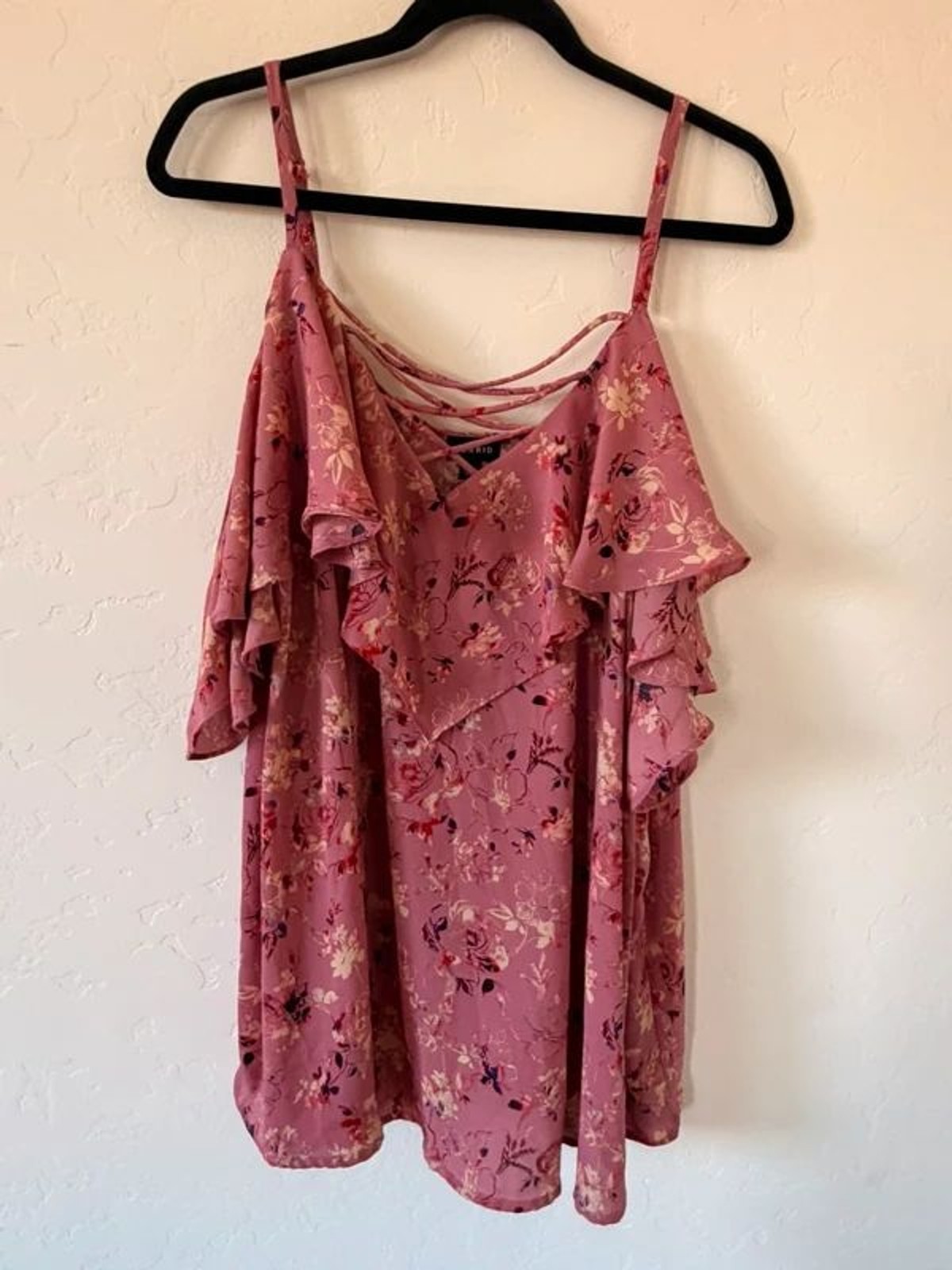 Torrid Cold Shoulder Floral Blouse Size 4XL