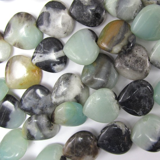16mm multicolor amazonite heart beads 16\ 16mm multicolor amazonite heart beads 16\