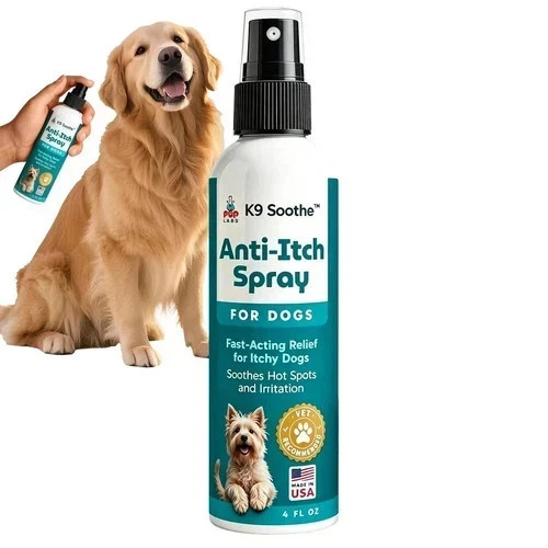 Pup Labs K9 Soothe Anti Itch Spray For Dogs With Aloe, Rose & Coconut, 4 FL OZ