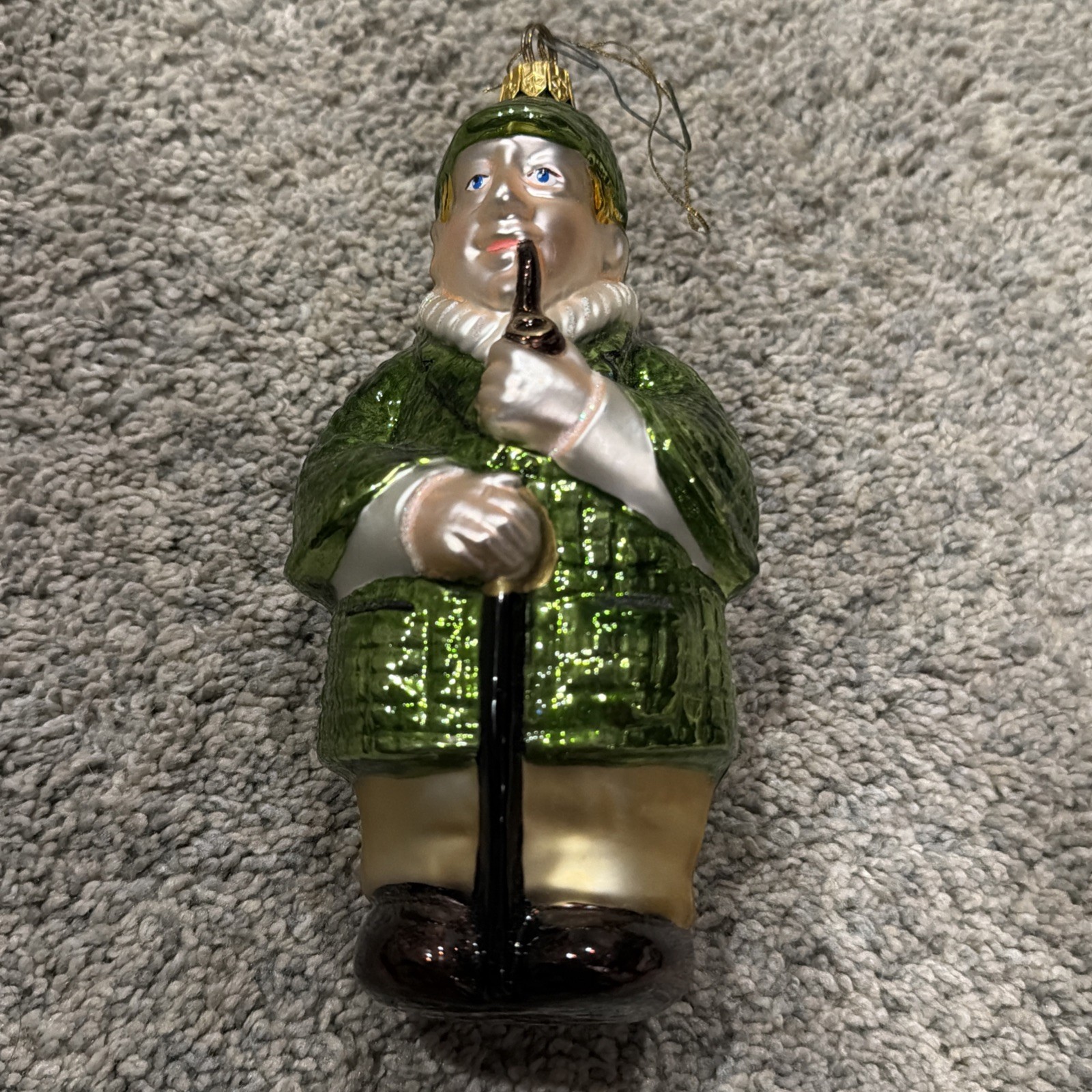 Vintage Sherlock Holmes  Polonaise Kurt Adler Glass Christmas Ornament Rare