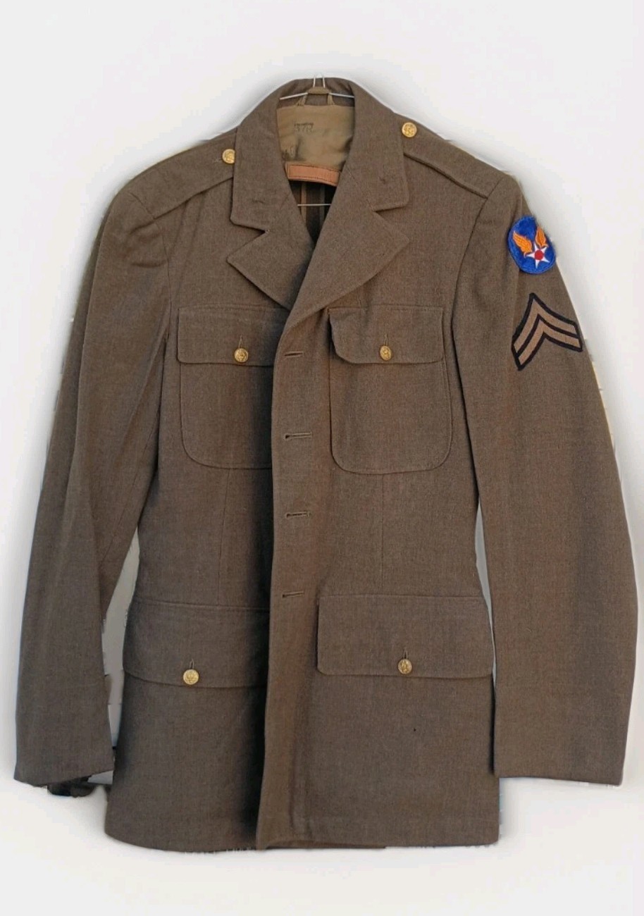 WWII USAAF Named Service Coat - Cpl. Wesley L. Knapp - Caterpillar Club Member -