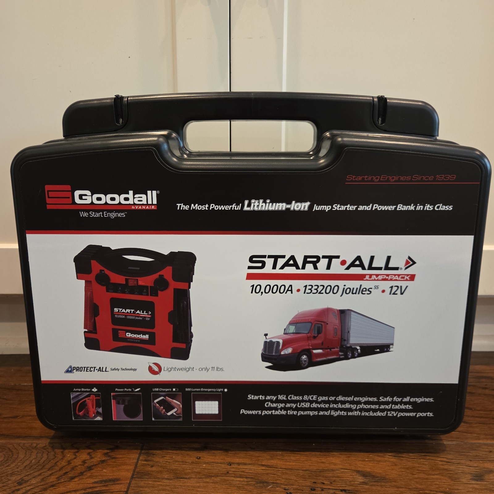 Goodall JP-12-10000-003T 12V 10000 Amp Start-All Corded Jump Pack Goodall JP-12-10000-003T 12V 10000 Amp Start-All Corded Jump Pack