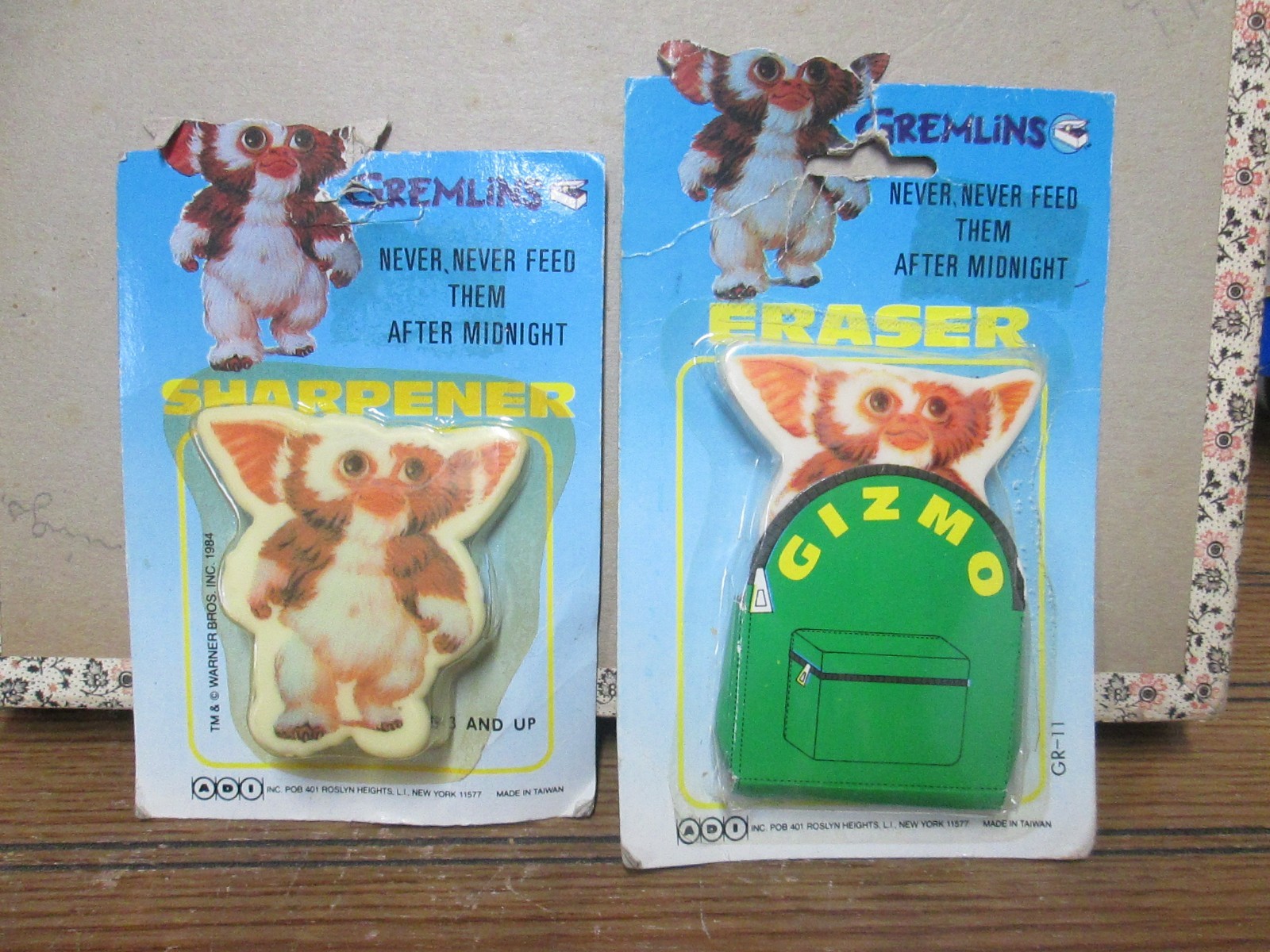 Vintage Gremlins GIZMO Pencil Sharpener & Eraser 1984 Unused Vintage Gremlins GIZMO Pencil Sharpener & Eraser 1984 Unused